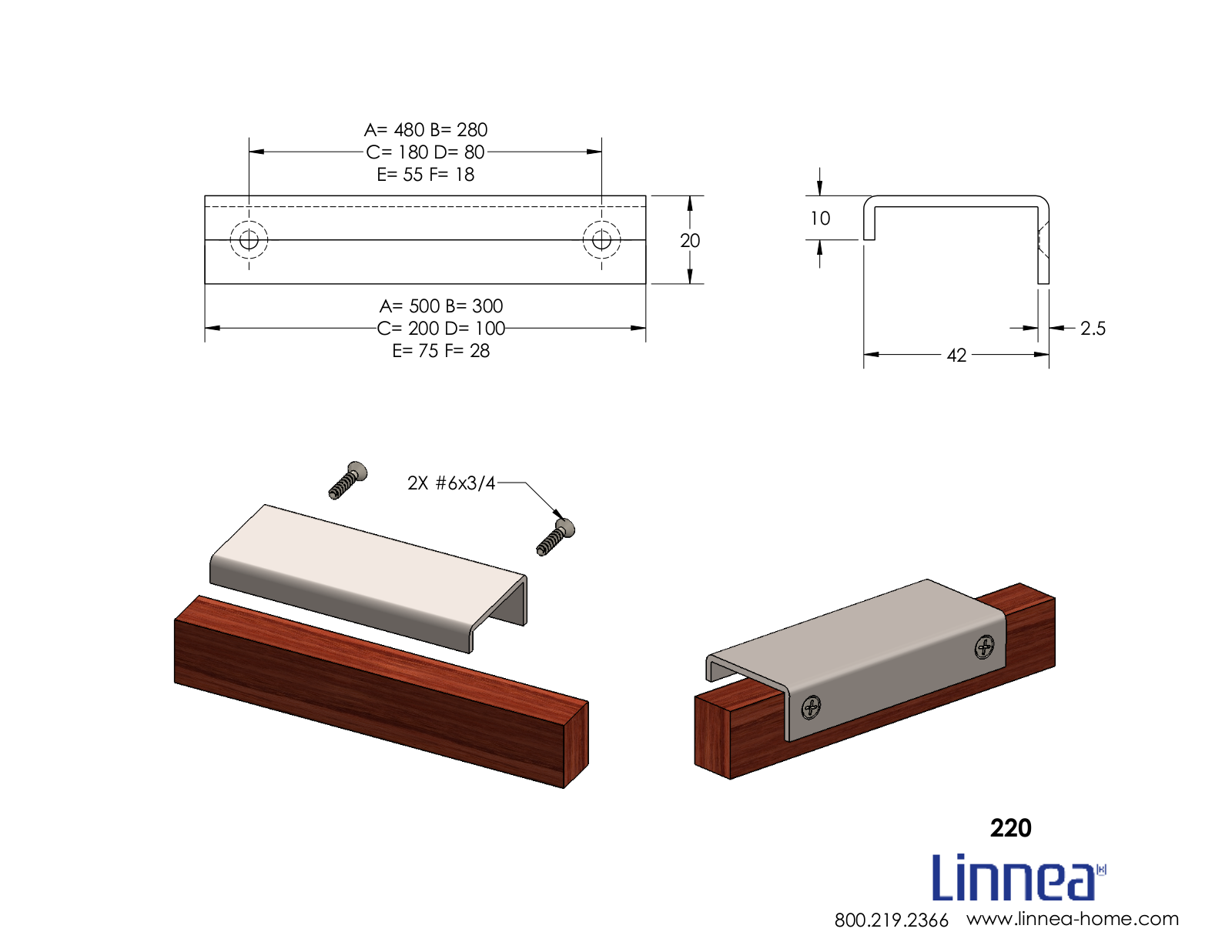 Linnea LNNE1252 Dimensions - ManualMachine.com