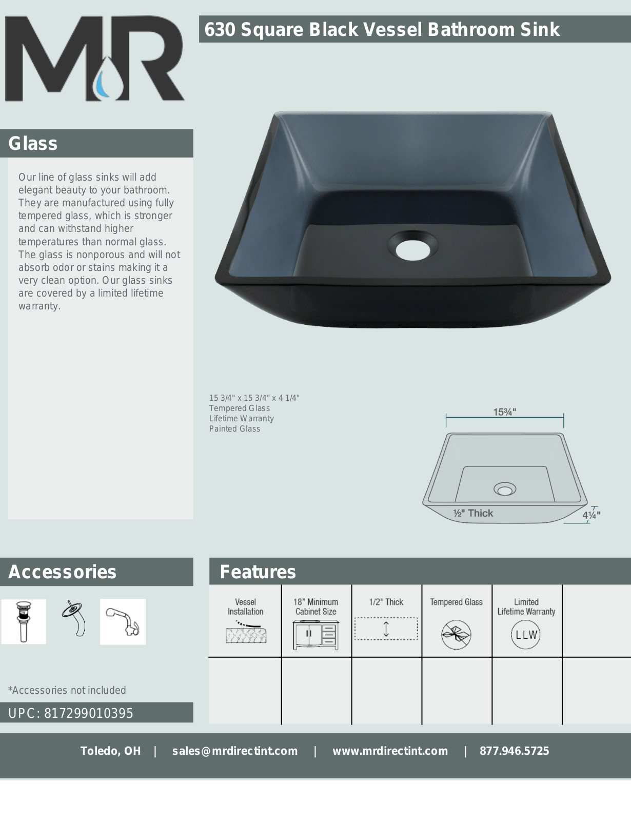 MR Direct MRDR1419 Specifications & Dimensions - ManualMachine.com