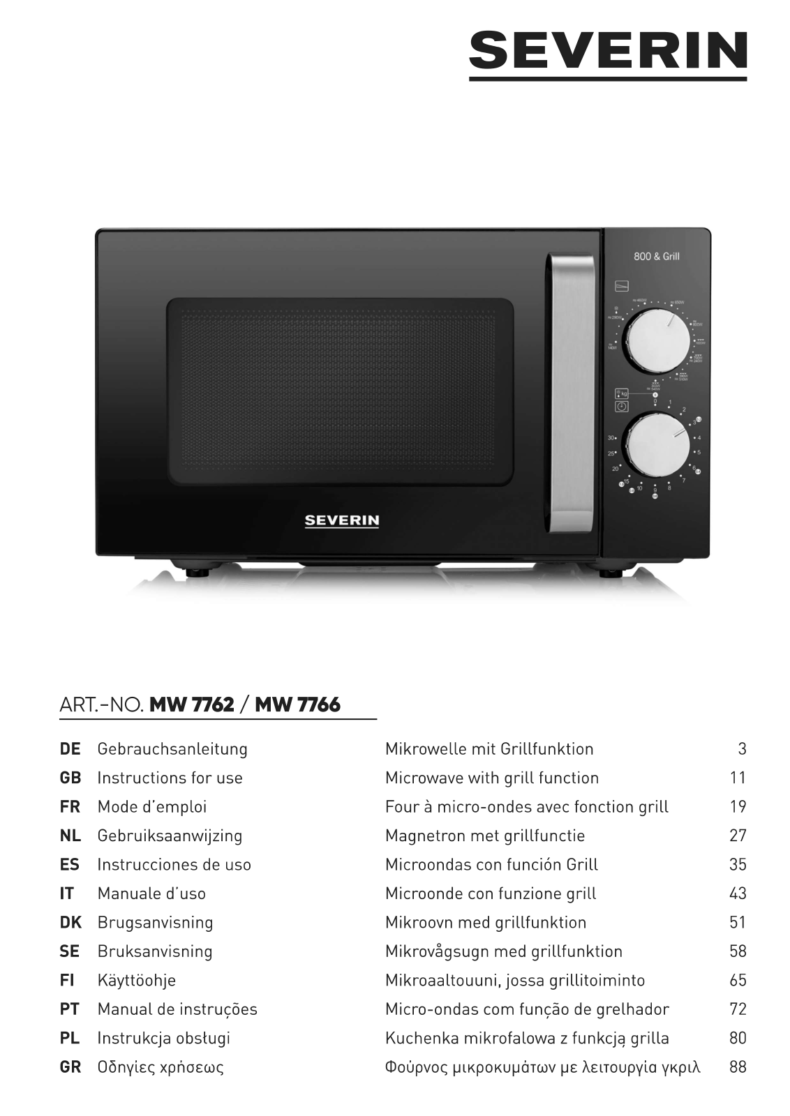 SEVERIN MW 7762 User guide - ManualMachine.com
