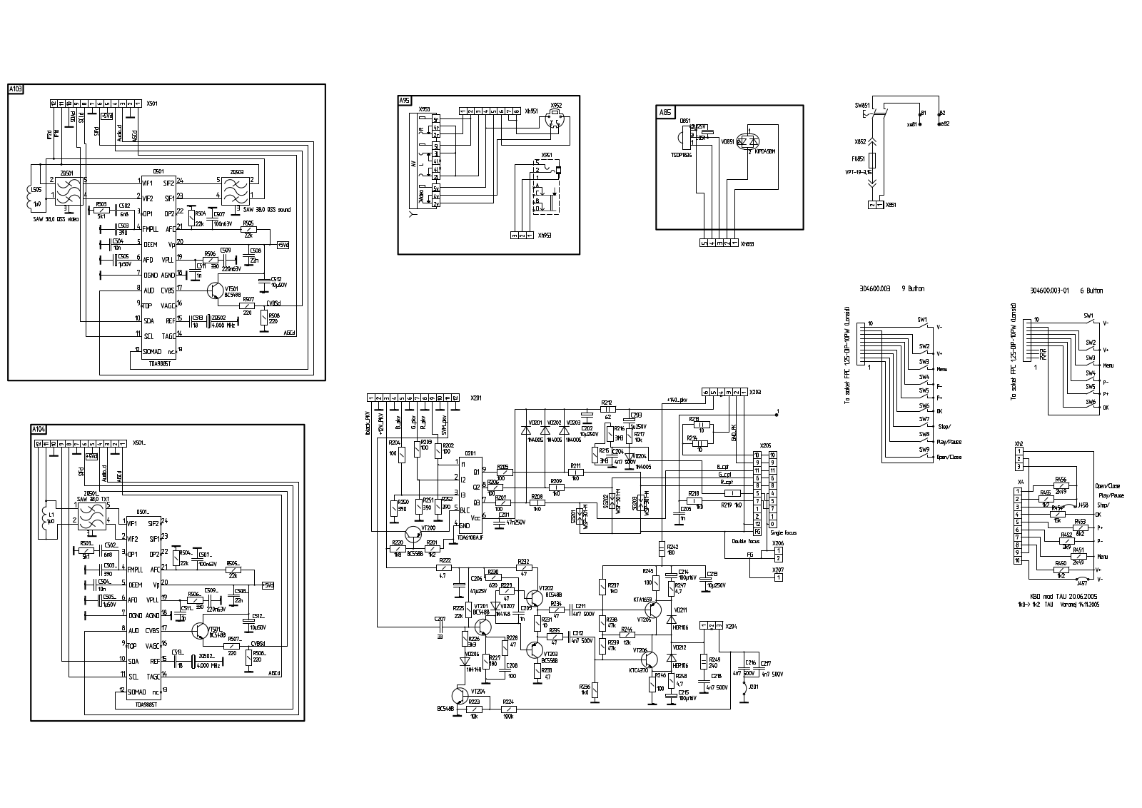 ROLSEN 32WSR100TD(I2), 29SR157T(I2) Schematics 2 v1