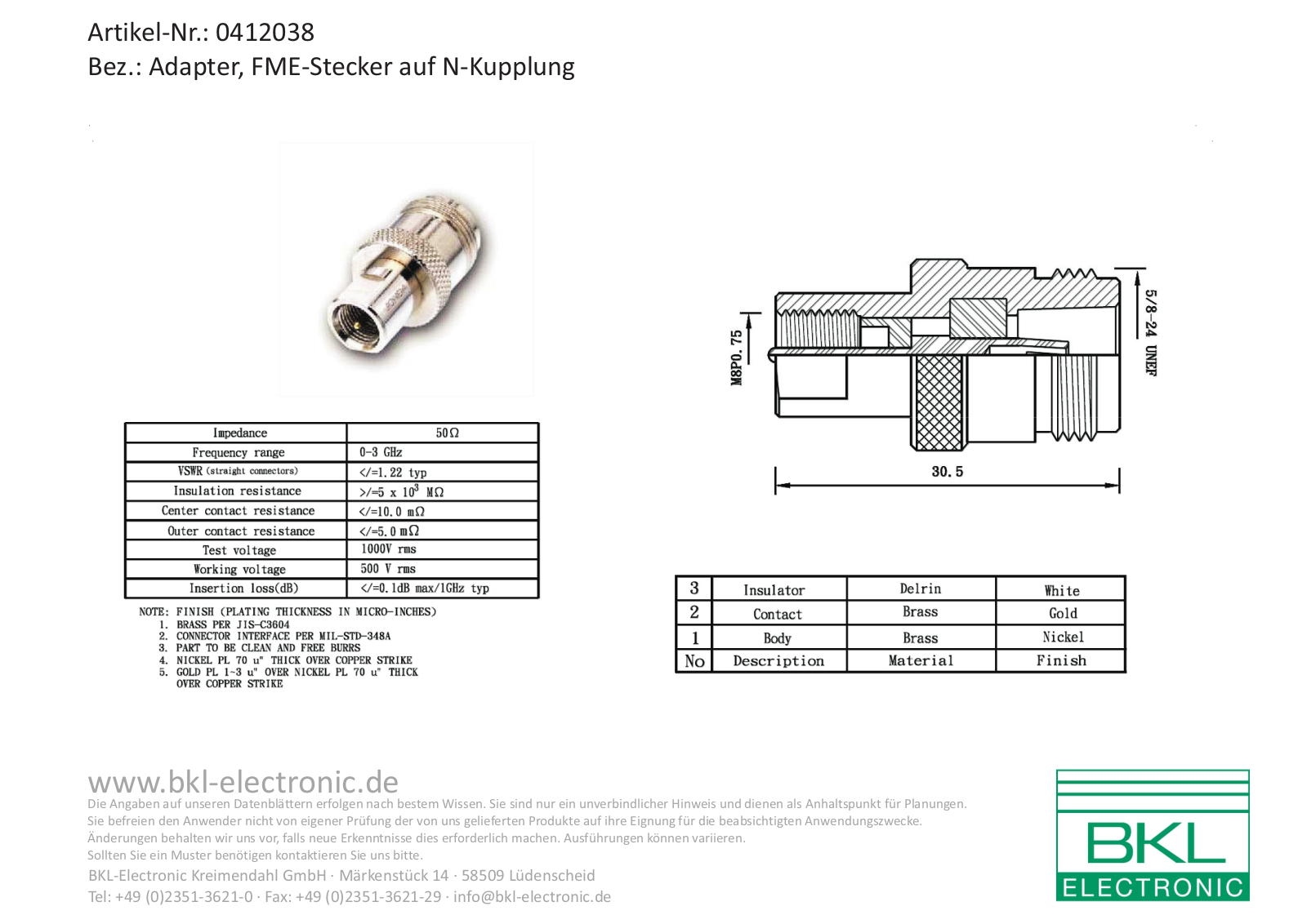 BKL BKL 0412038 Datasheet - ManualMachine.com