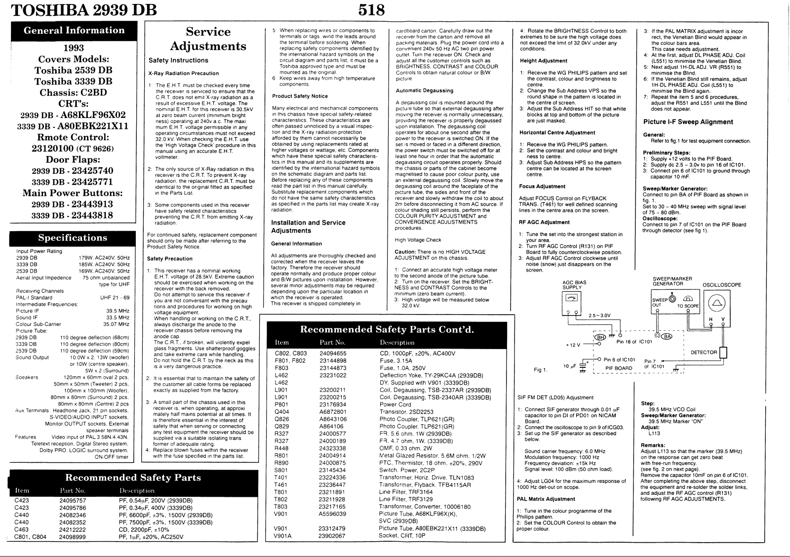 Toshiba 2939 DB Service Manual