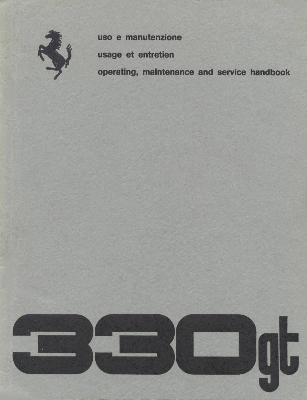 Ferrari 330 1965 User Manual