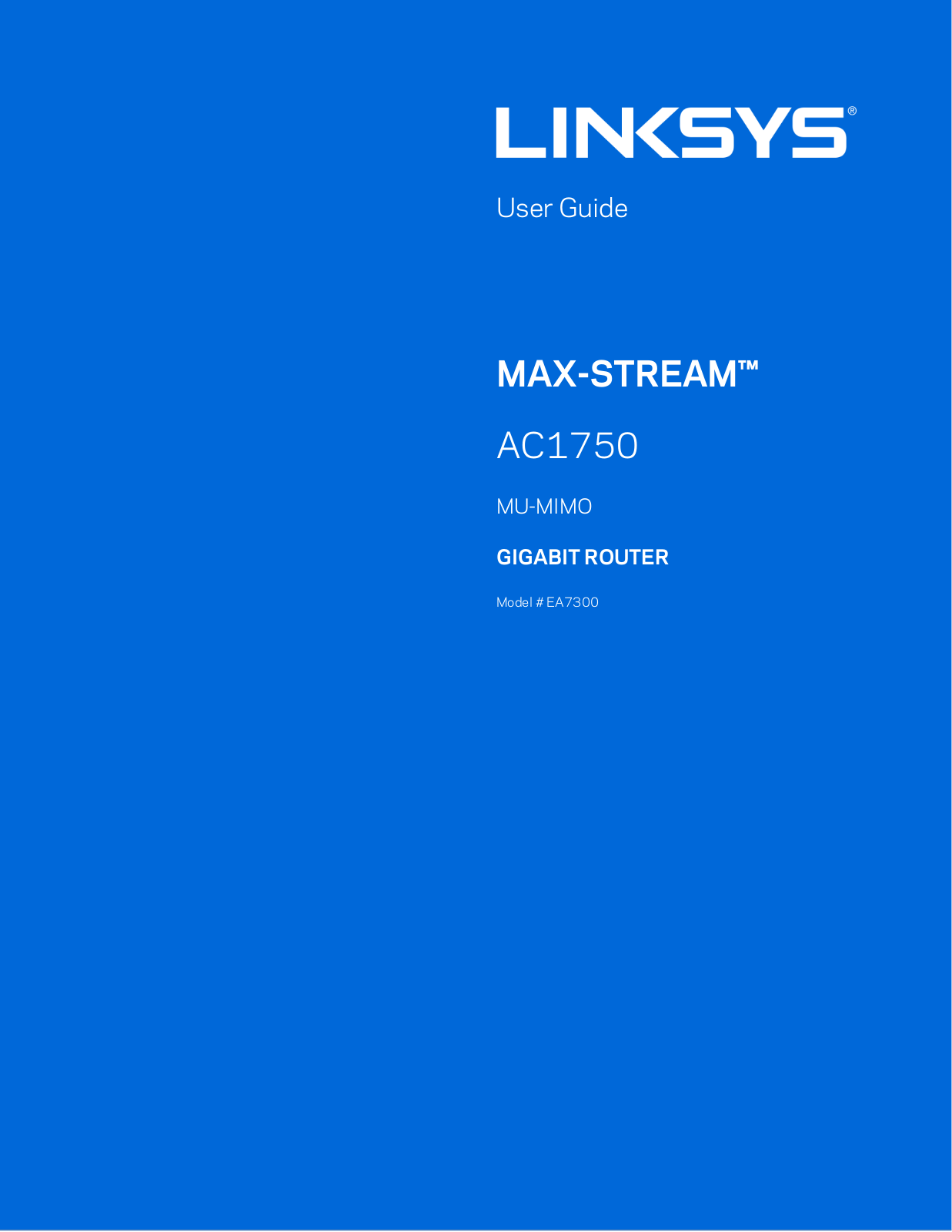 Linksys EA7300-UK User Manual