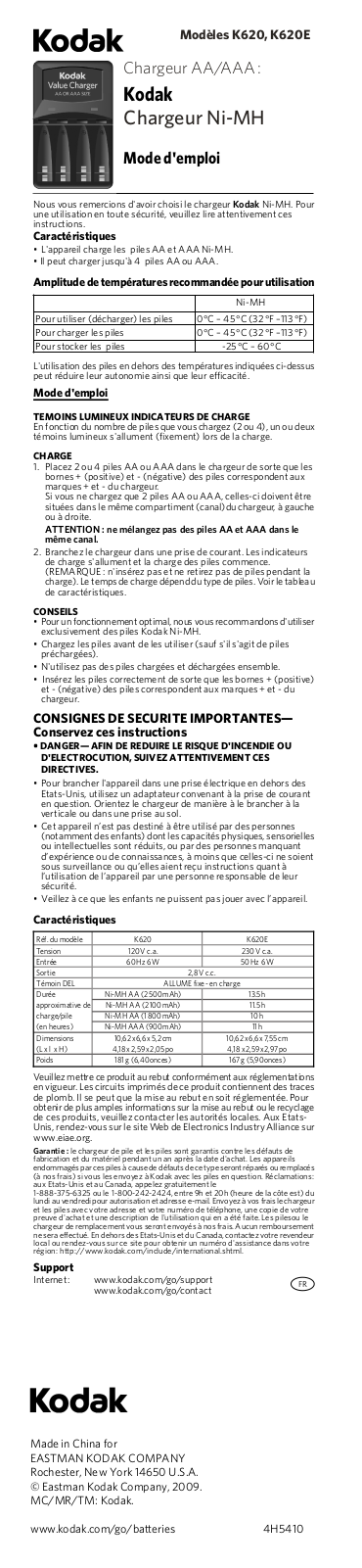 KODAK K620E User Manual