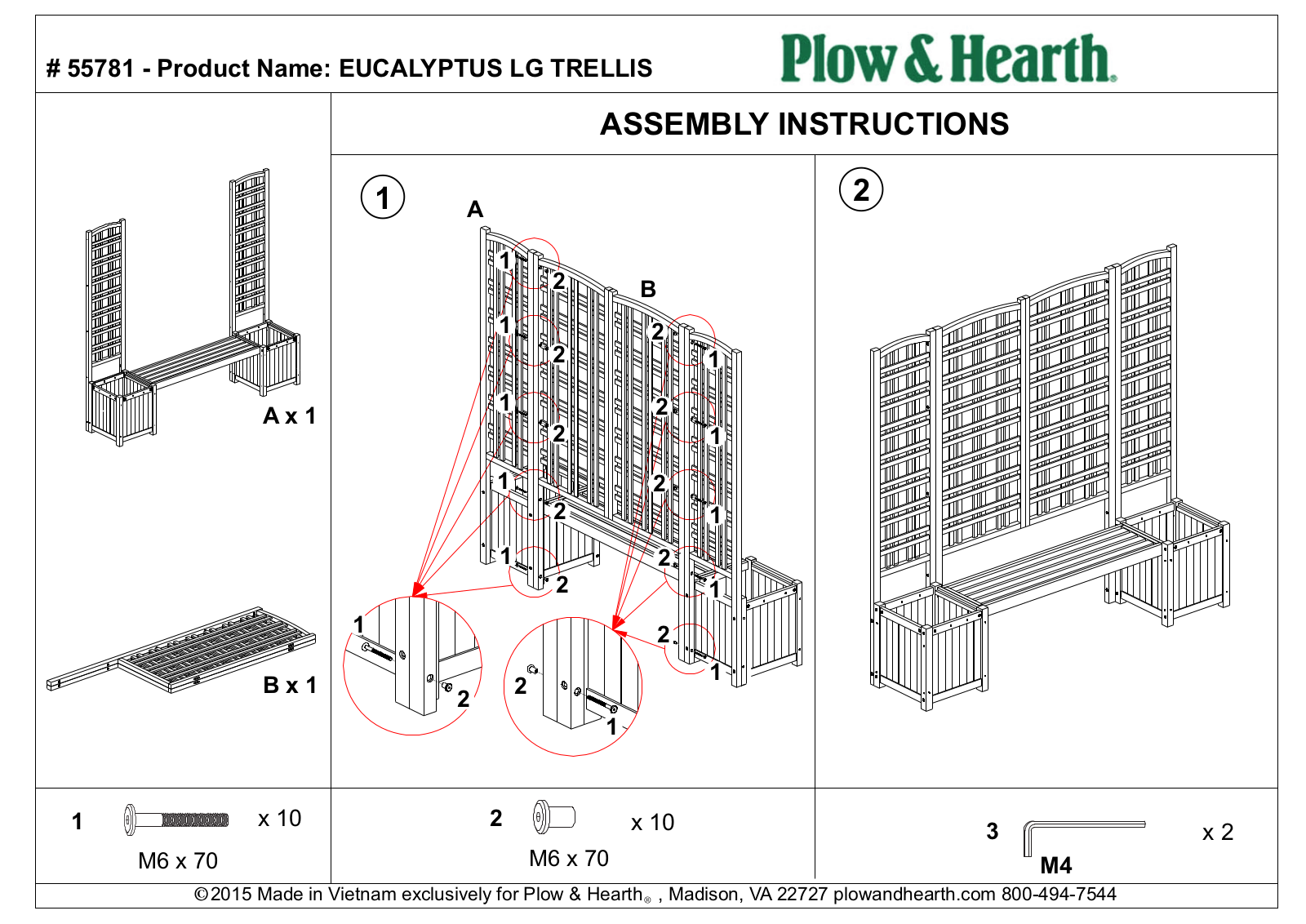 Plow & Hearth PLHE5044 Installation & Assembly - ManualMachine.com