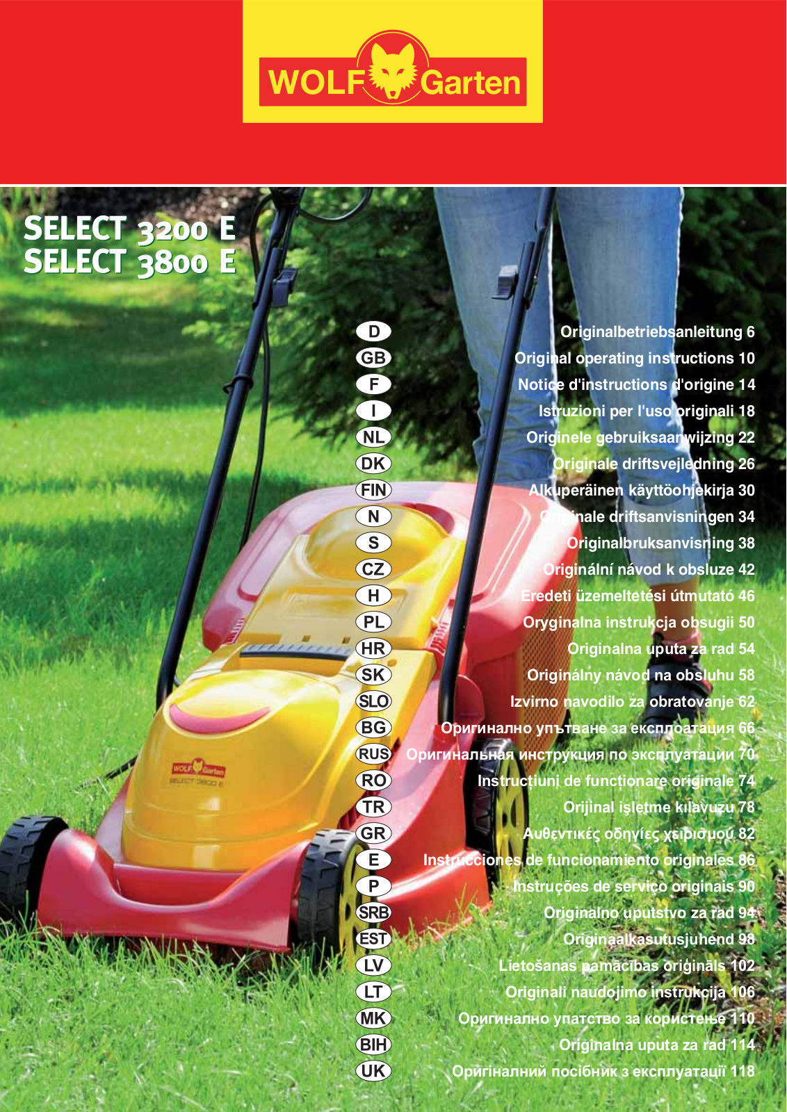 Wolf Garten Select 3200 E User manual