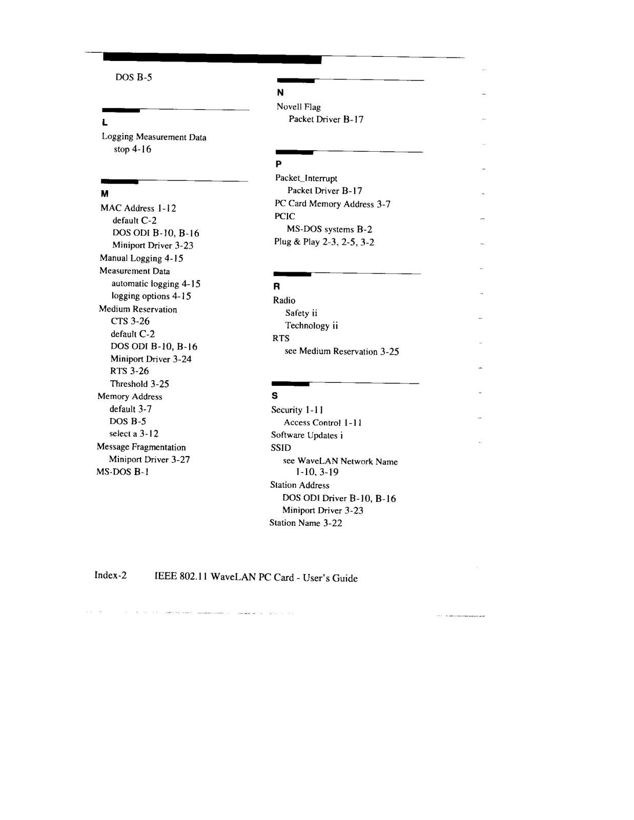 Psion WLPC24 Users Manual