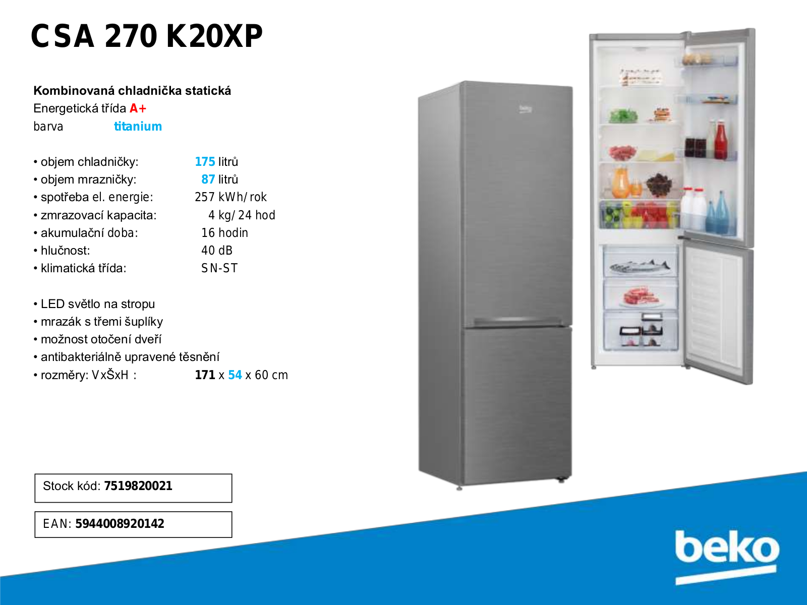 BEKO CSA 270 K20XP User Manual