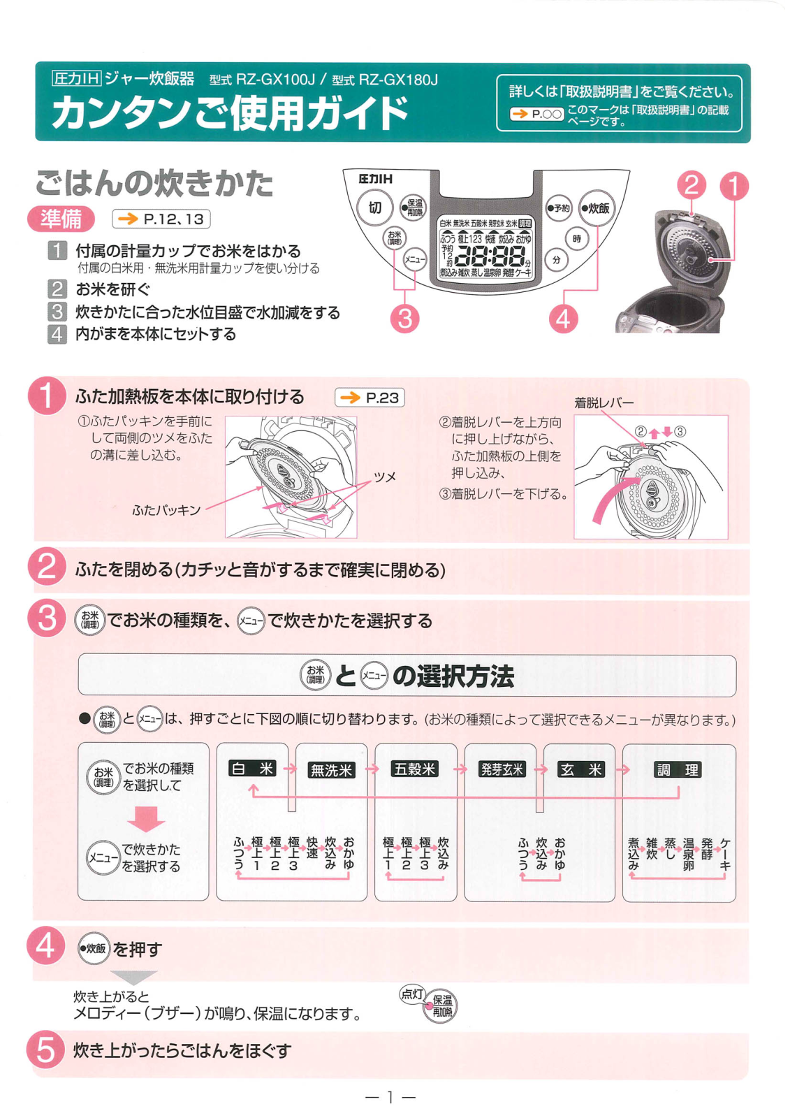 HITACHI RZ-GX100J User guide