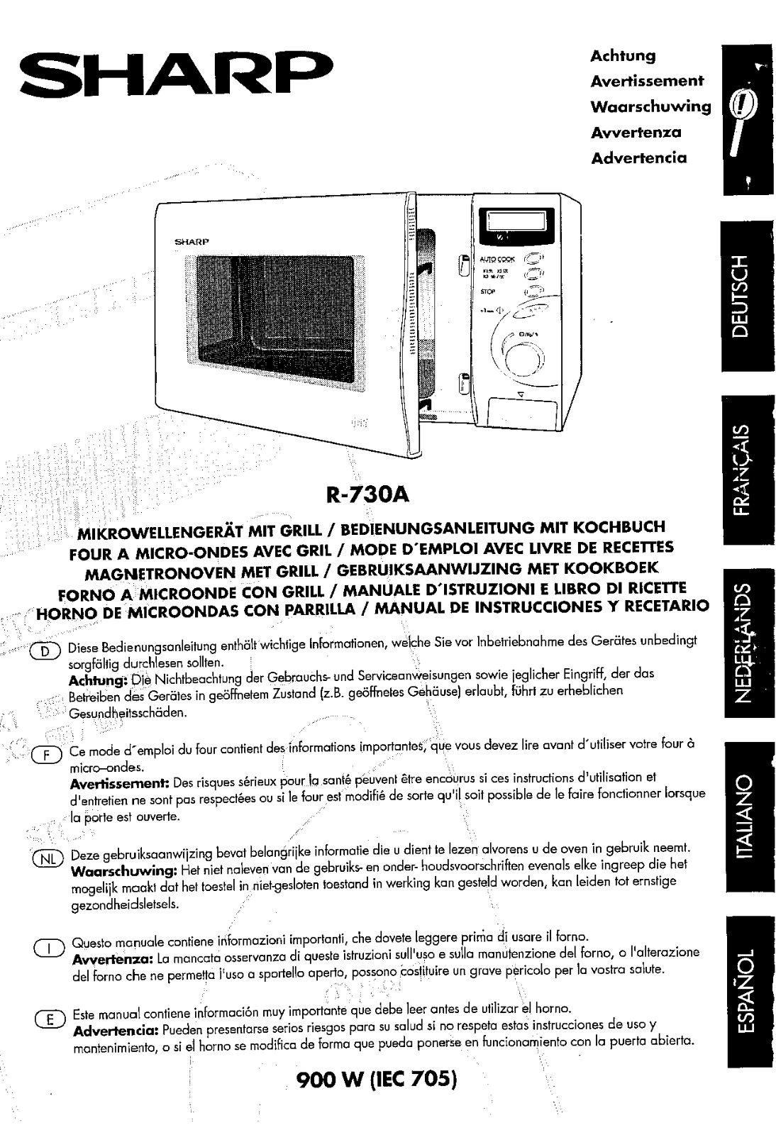 Sharp R-730A User Manual