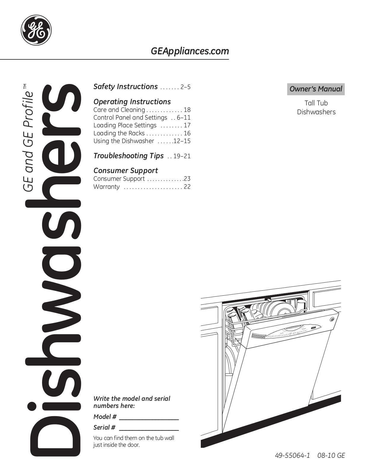 General Electric GLD2800TBB User Manual