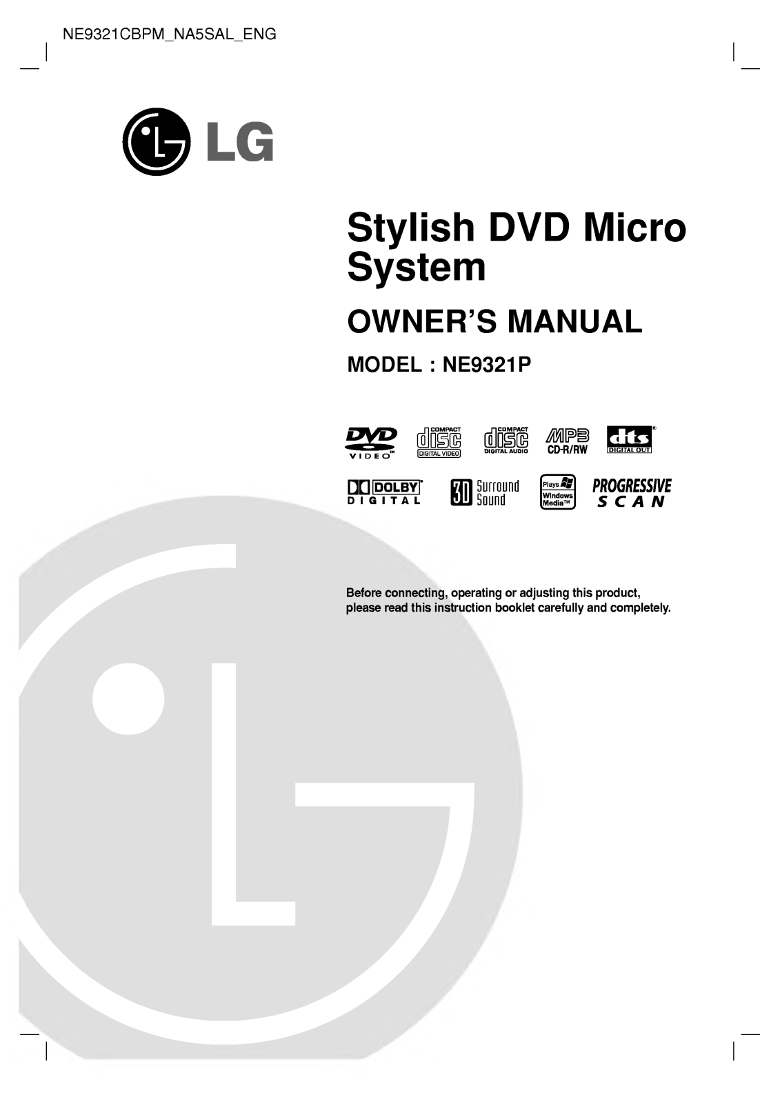 LG NE9321P User Manual