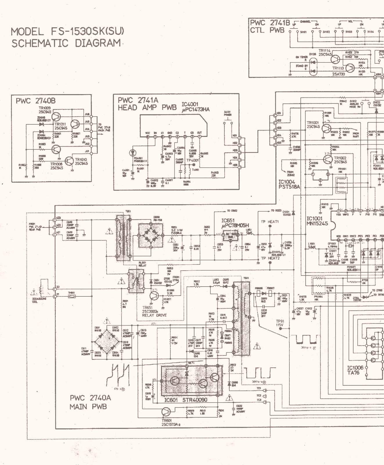 NEC FS-1530SK Schematic