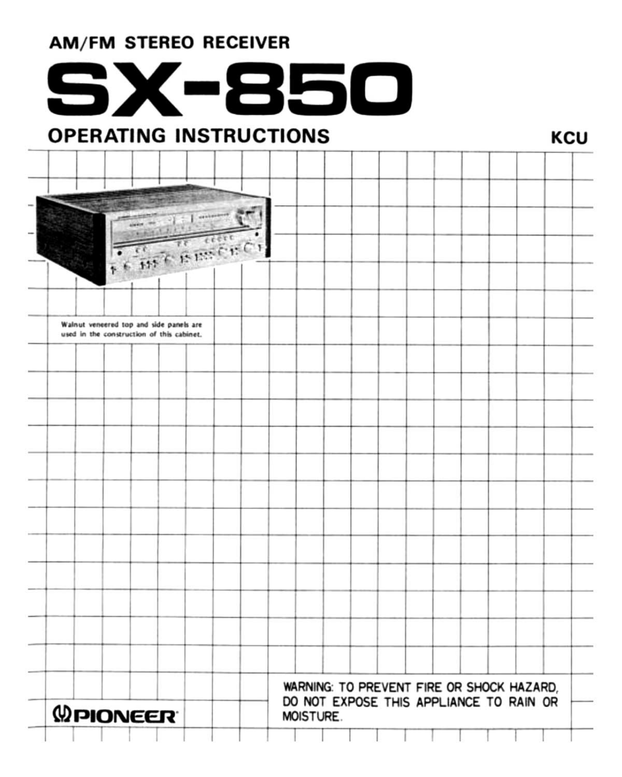 Pioneer SX-850 Owners manual