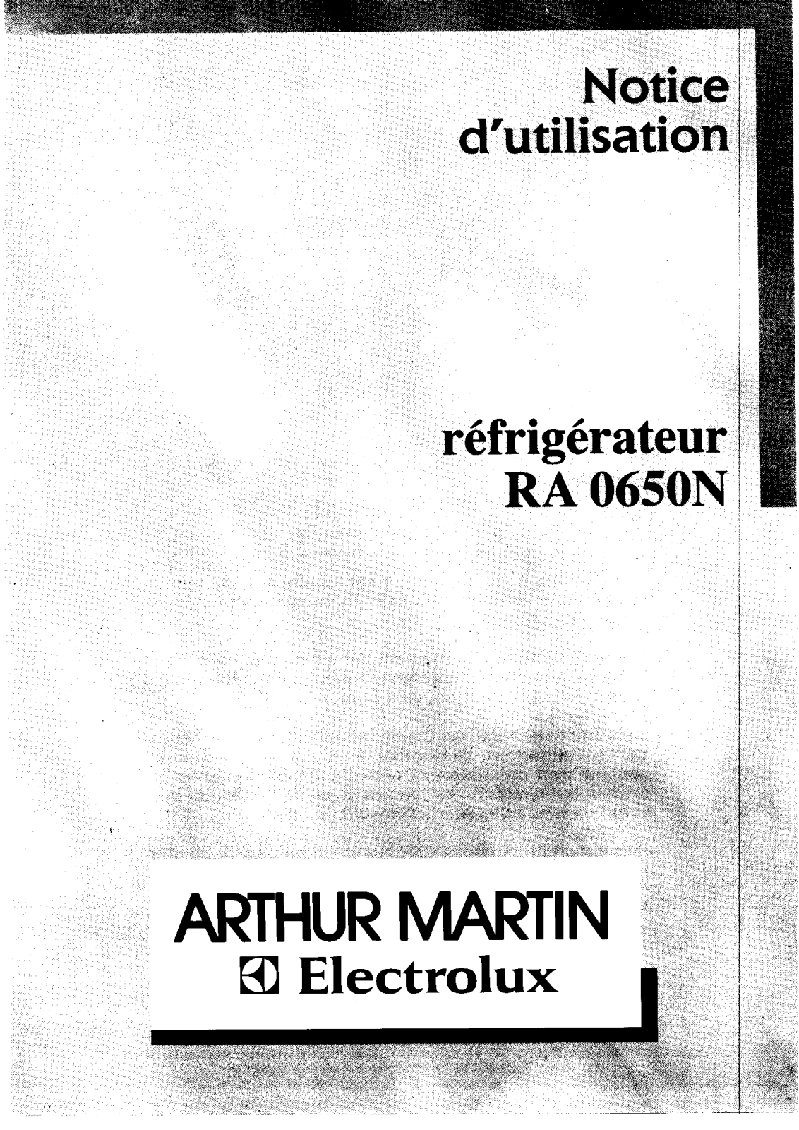 Arthur martin RA0650N User Manual