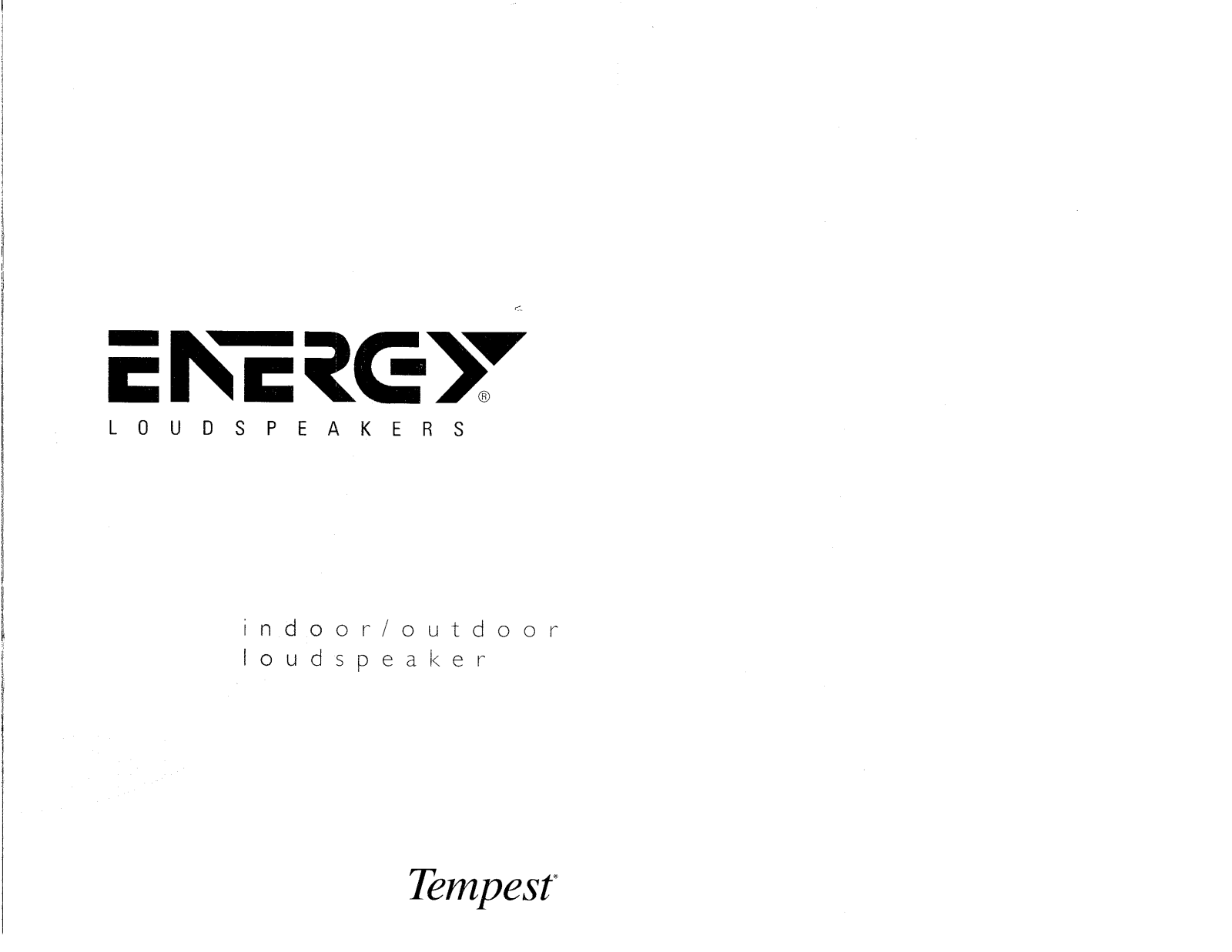 Energy Tempest Owners manual