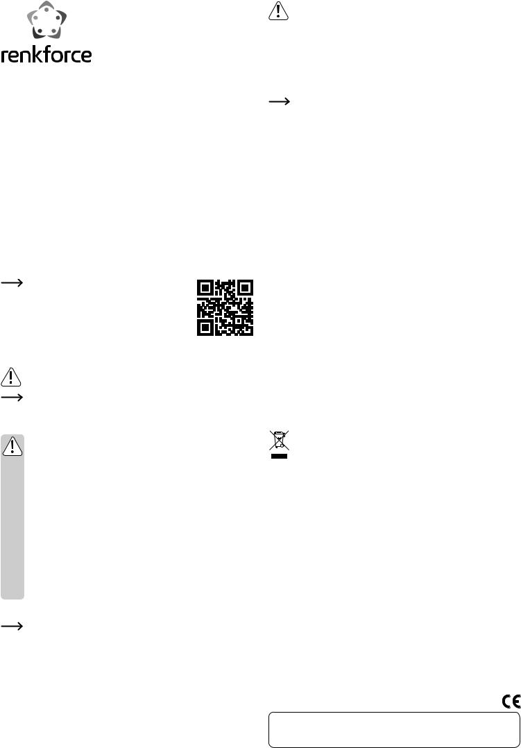 Renkforce 1405808 Operating Instructions