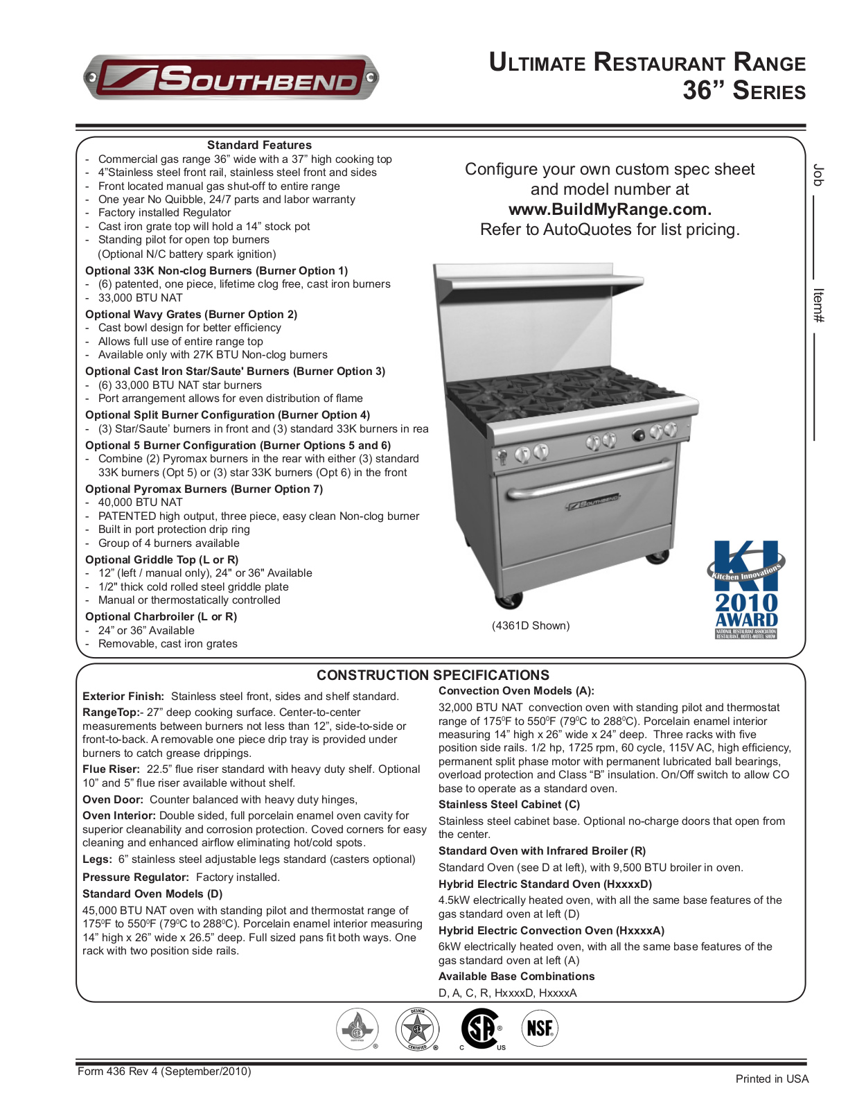 Southbend 4361D General Manual