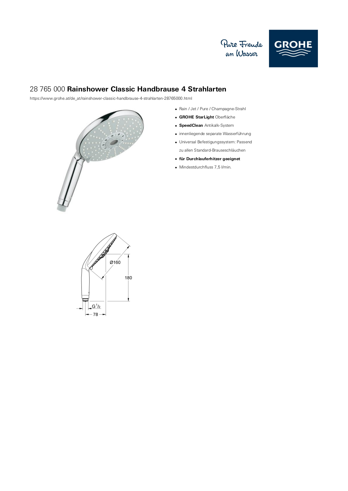 Grohe 28765000 Service Manual