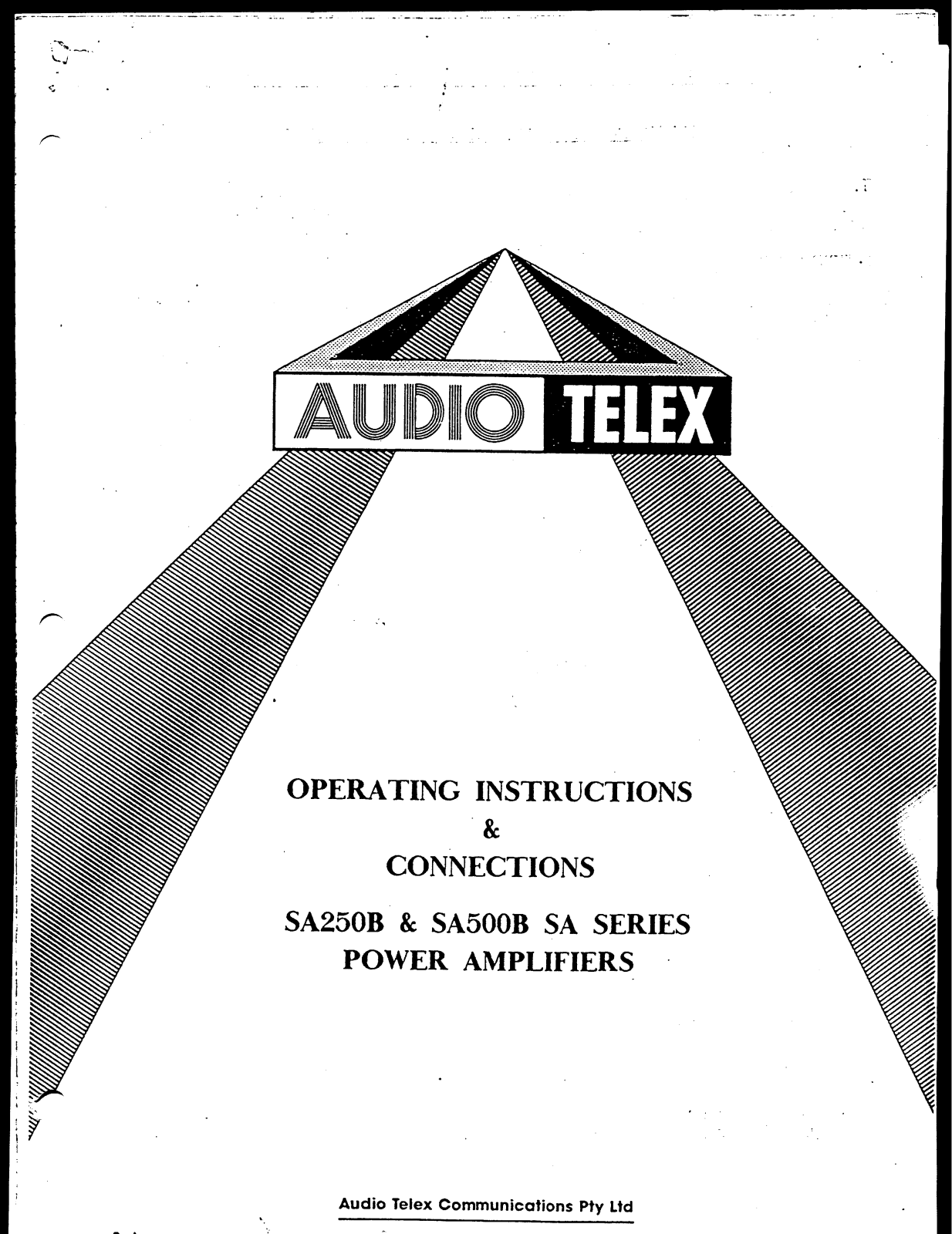 Audio Telex SA250B, SA500B User Manual