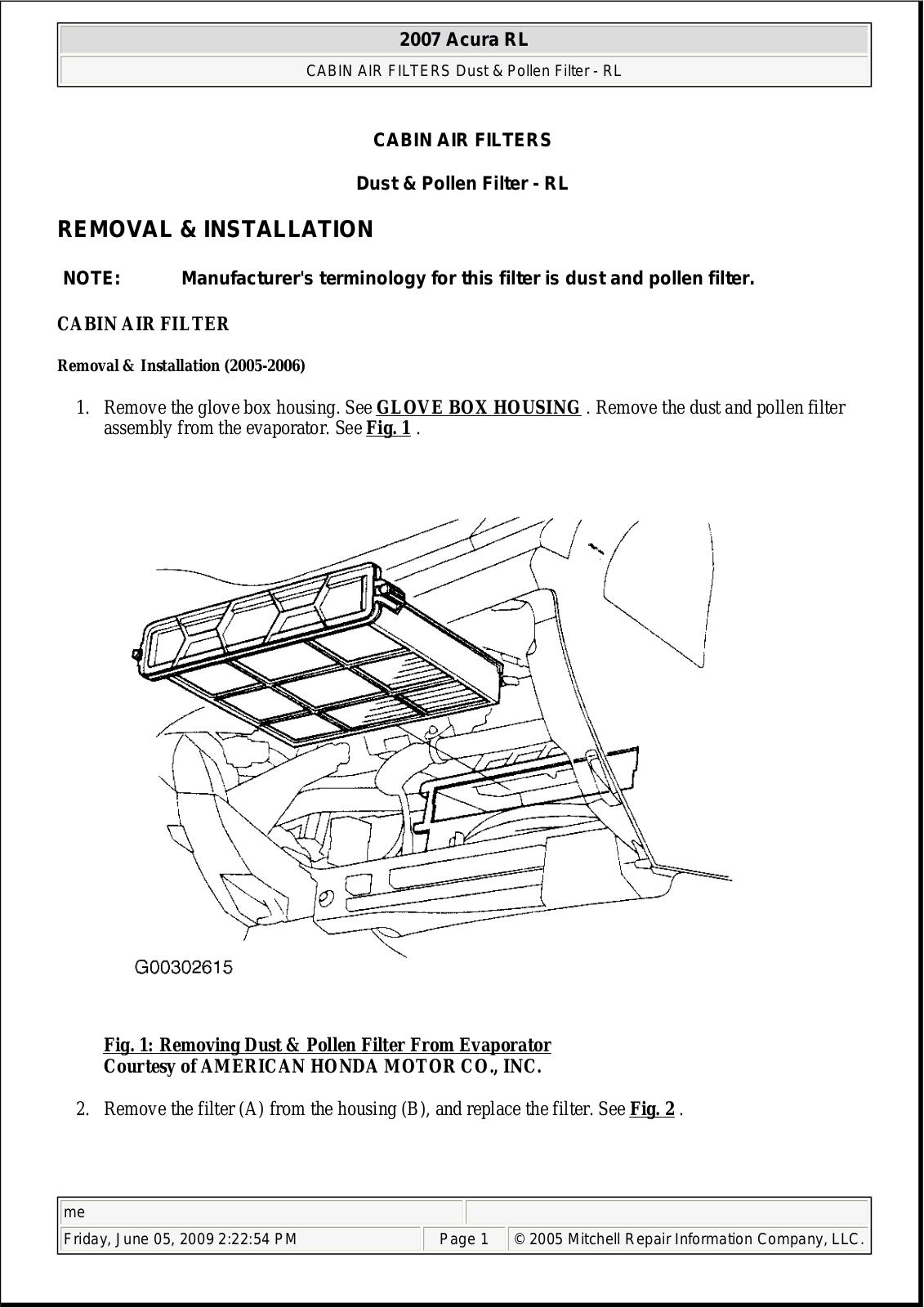 Acura RL 2005 2008 User Manual