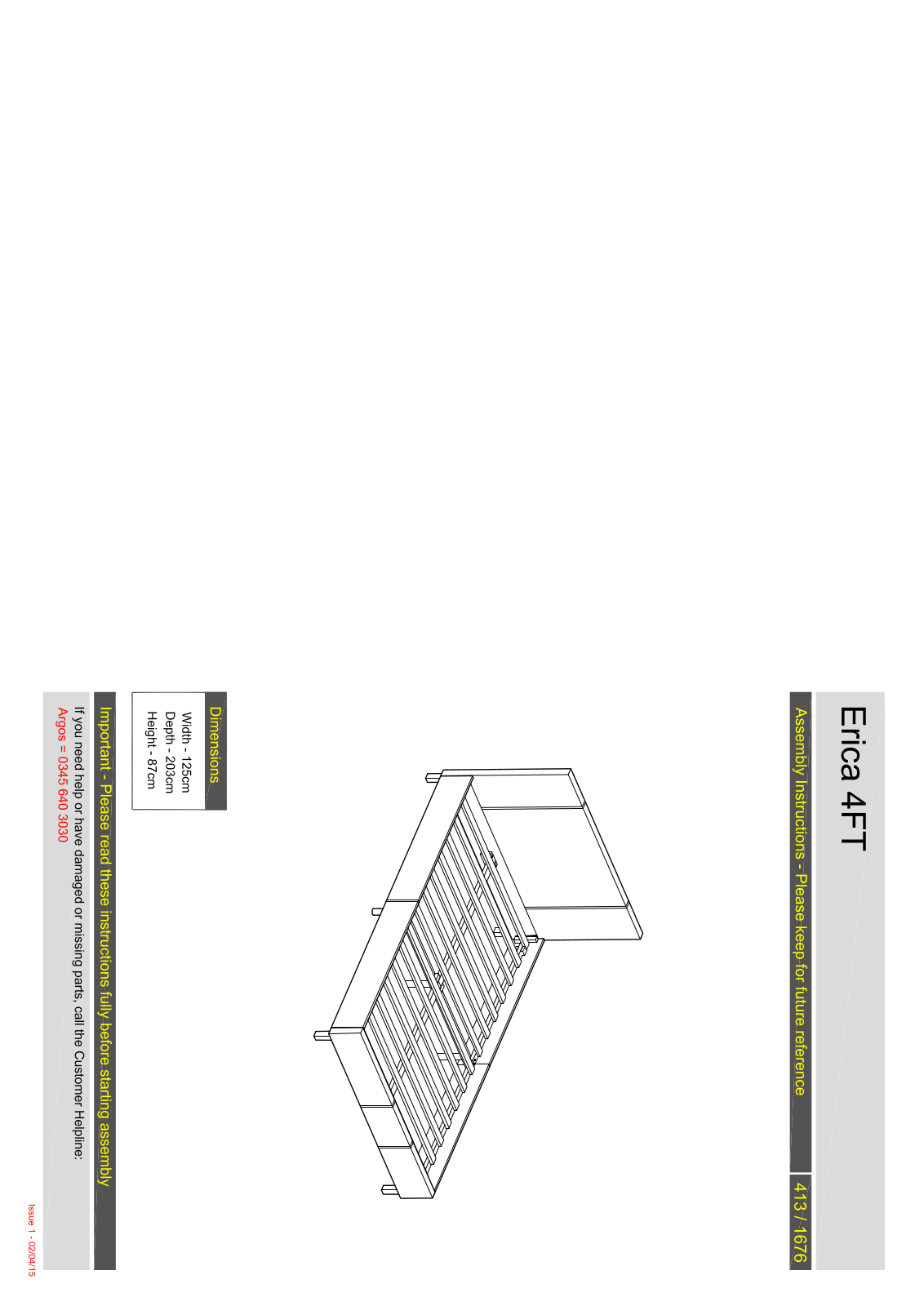 Argos 4131676 ASSEMBLY INSTRUCTIONS