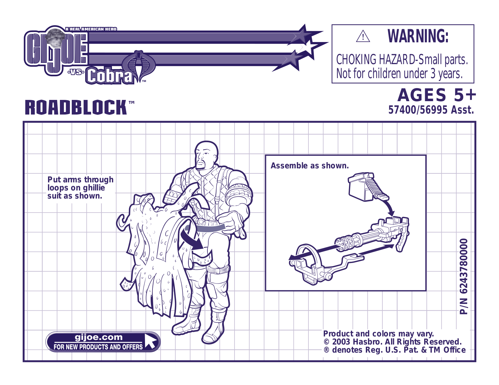 HASBRO GI Joe vs Cobra Roadblock User Manual