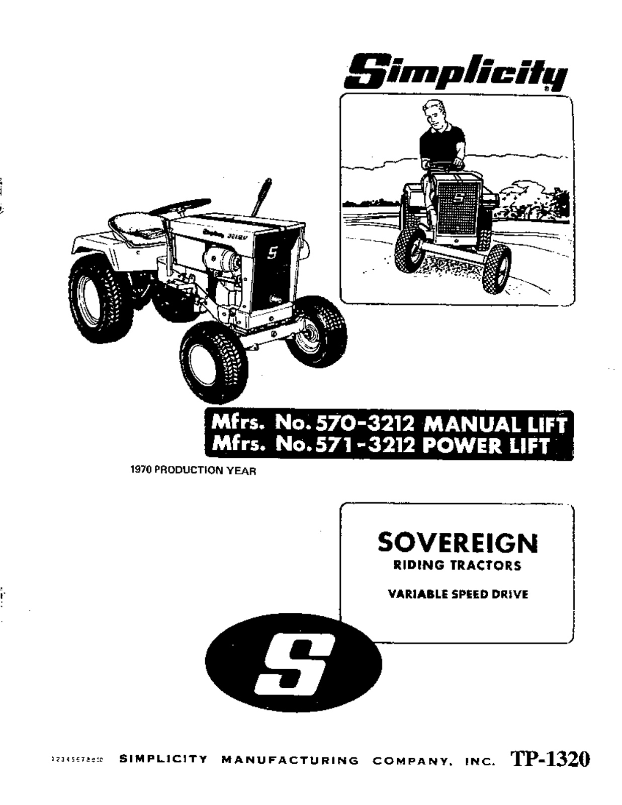 Simplicity 570-3212, 571-3212 User Manual