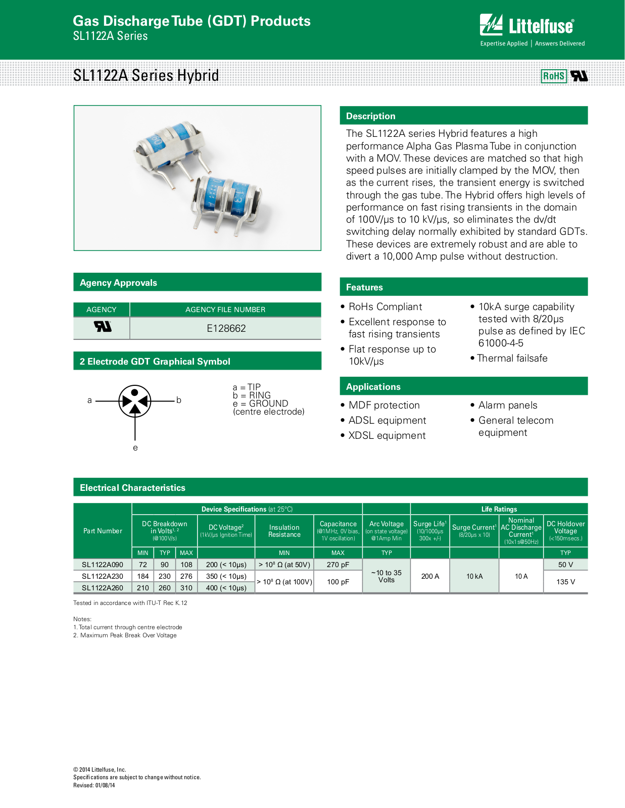 Littelfuse SL1122 User Manual