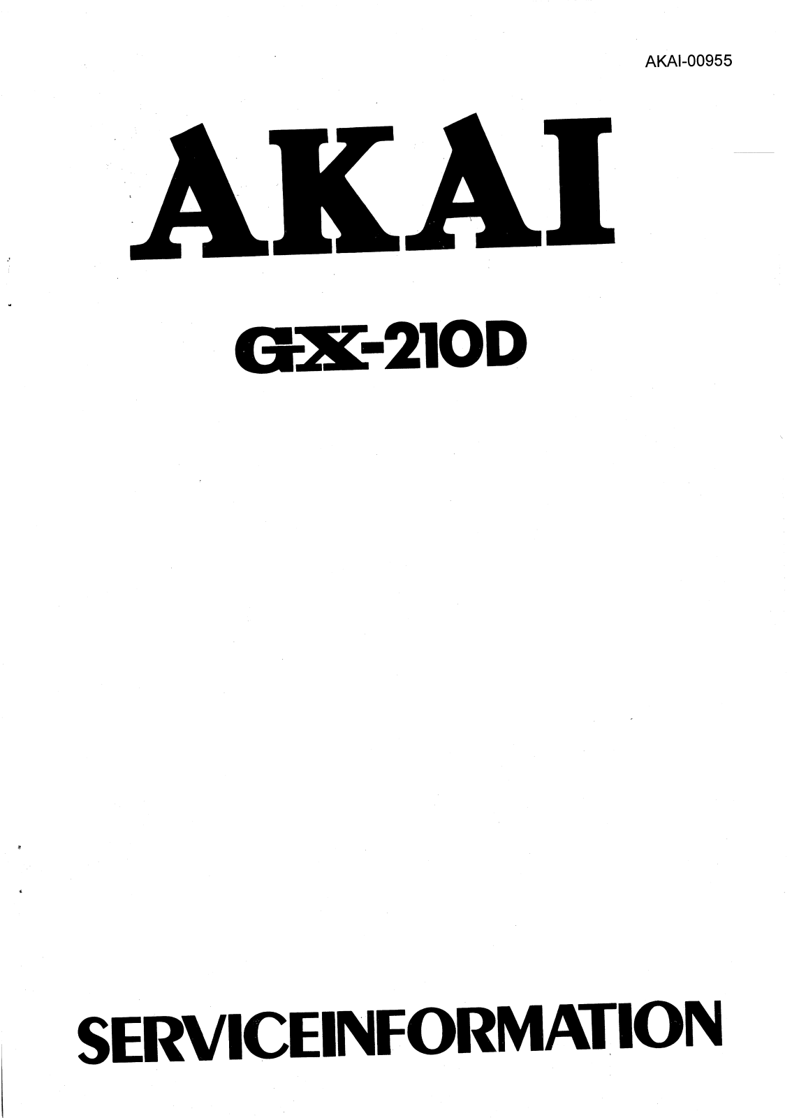 Akai GX-210-D Service manual