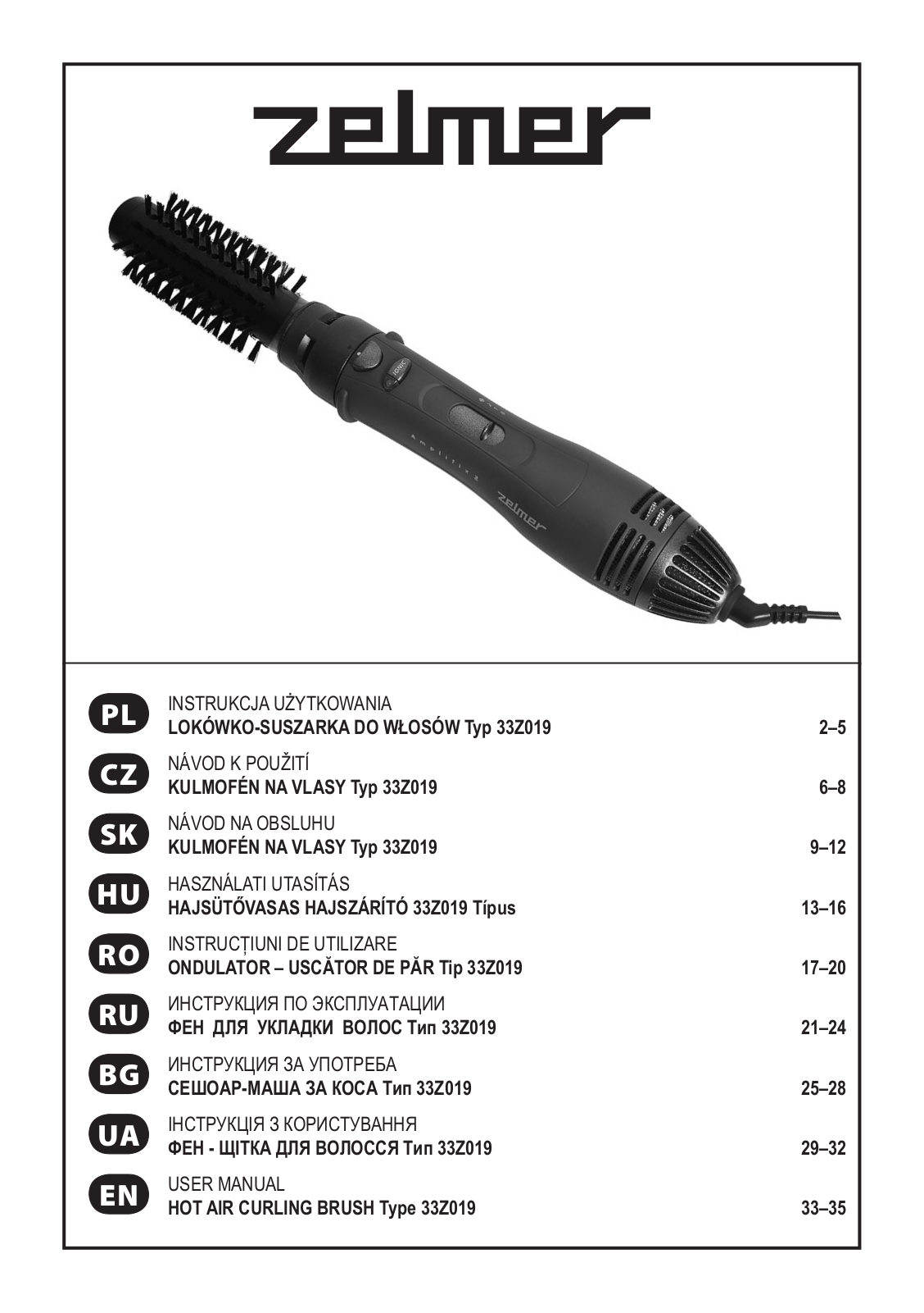 Zelmer 33Z019 User Manual