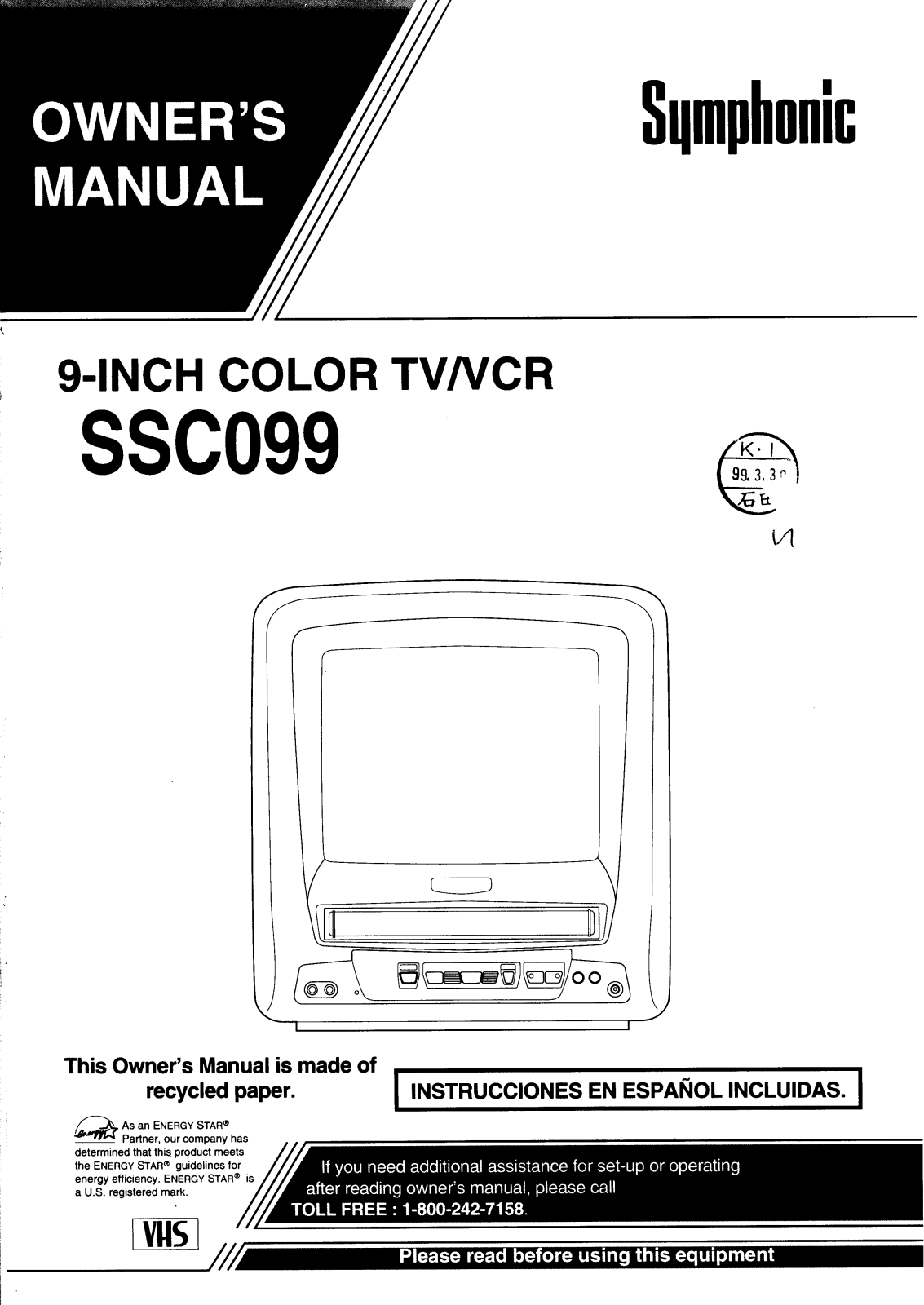 FUNAI SSC099, SSC099 User Manual