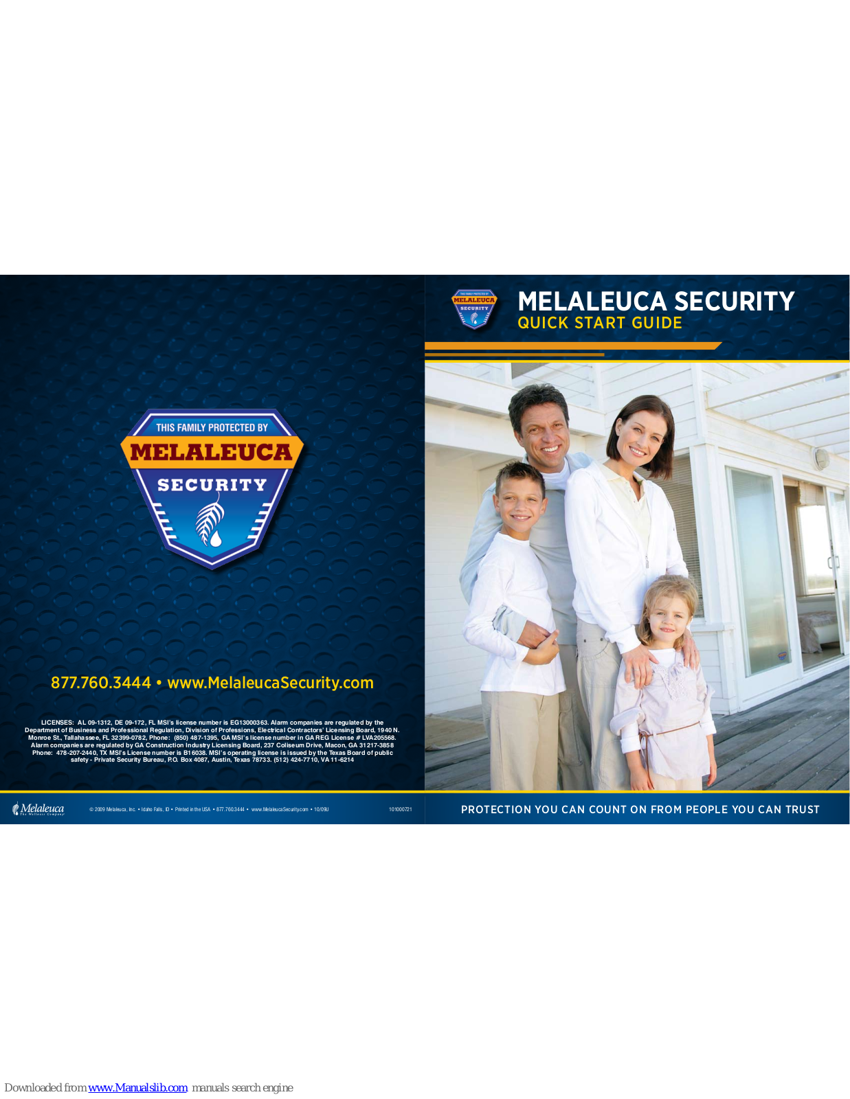 Melaleuca Home Security Quick Start Manual - ManualMachine.com