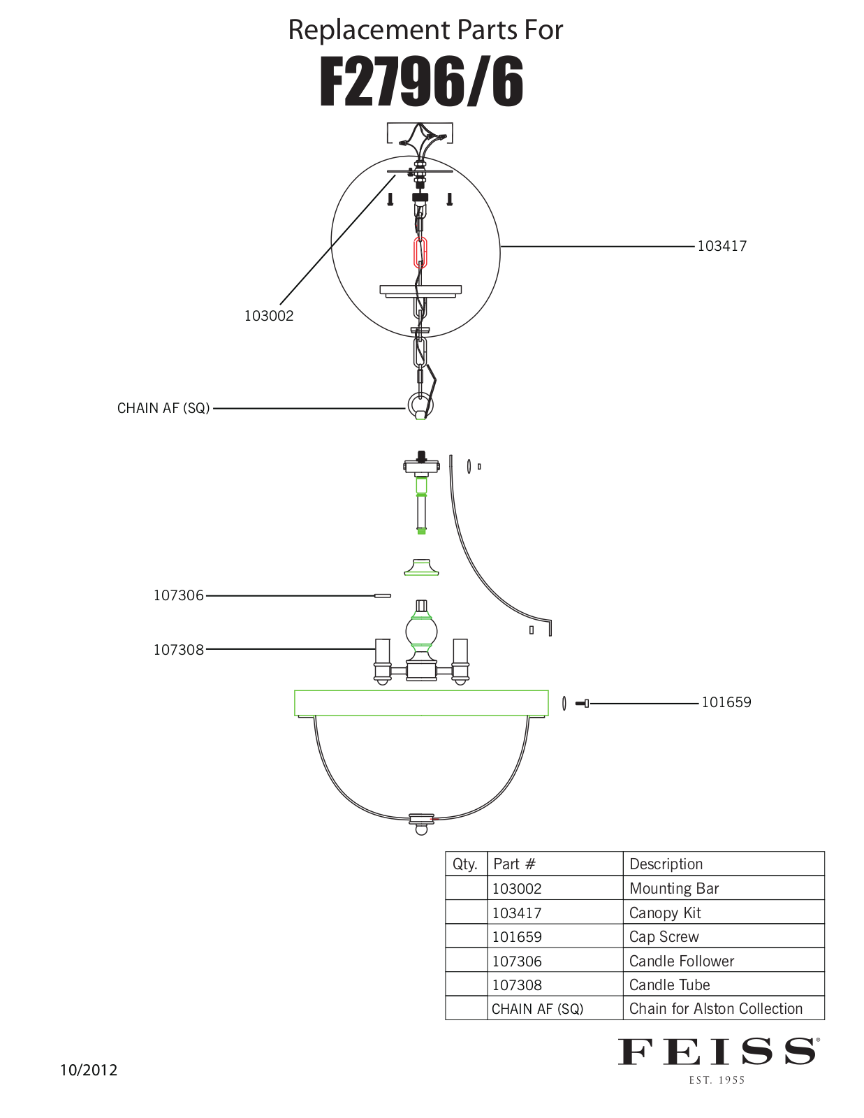 Feiss F2796 User Manual