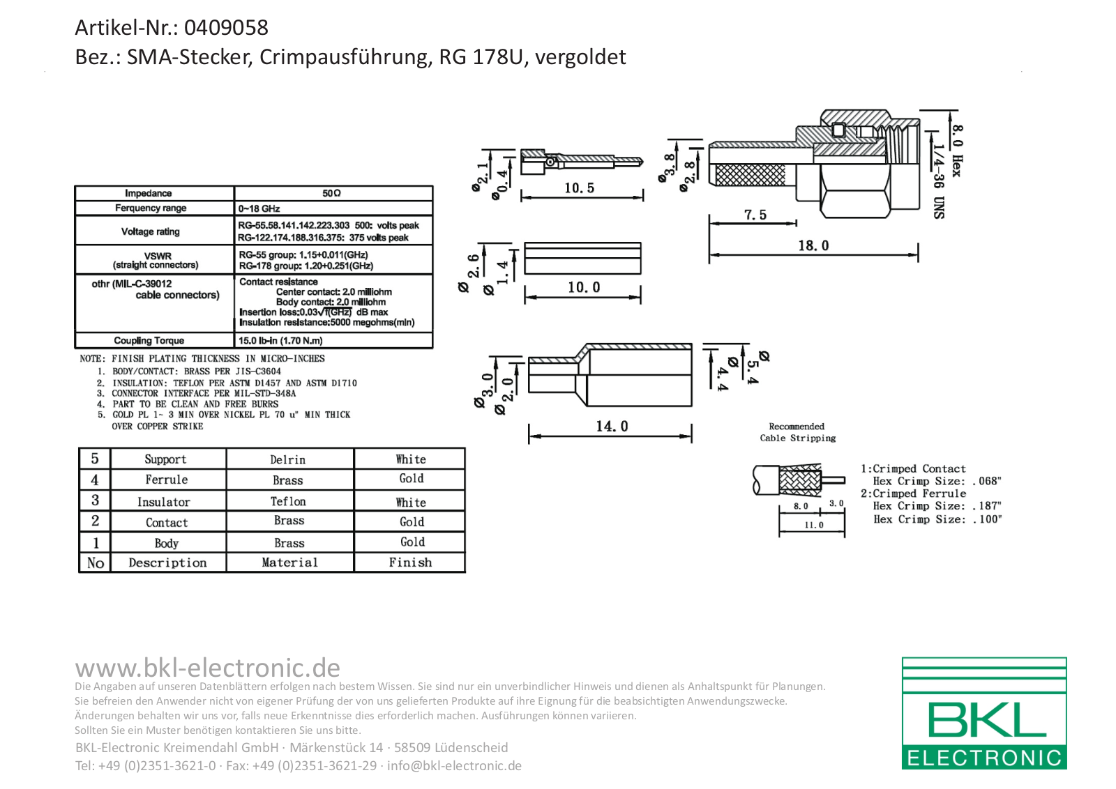 BKL BKL 0409058 Datasheet - ManualMachine.com