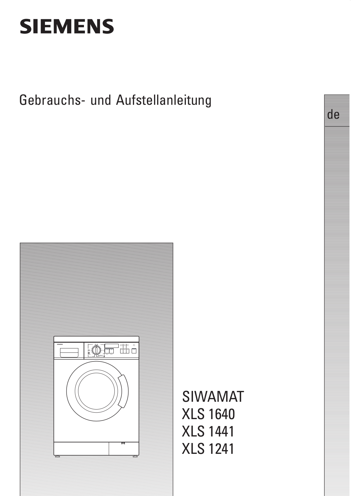 Siemens XLS 1241, XLS 1441, XLS 1640 User Manual