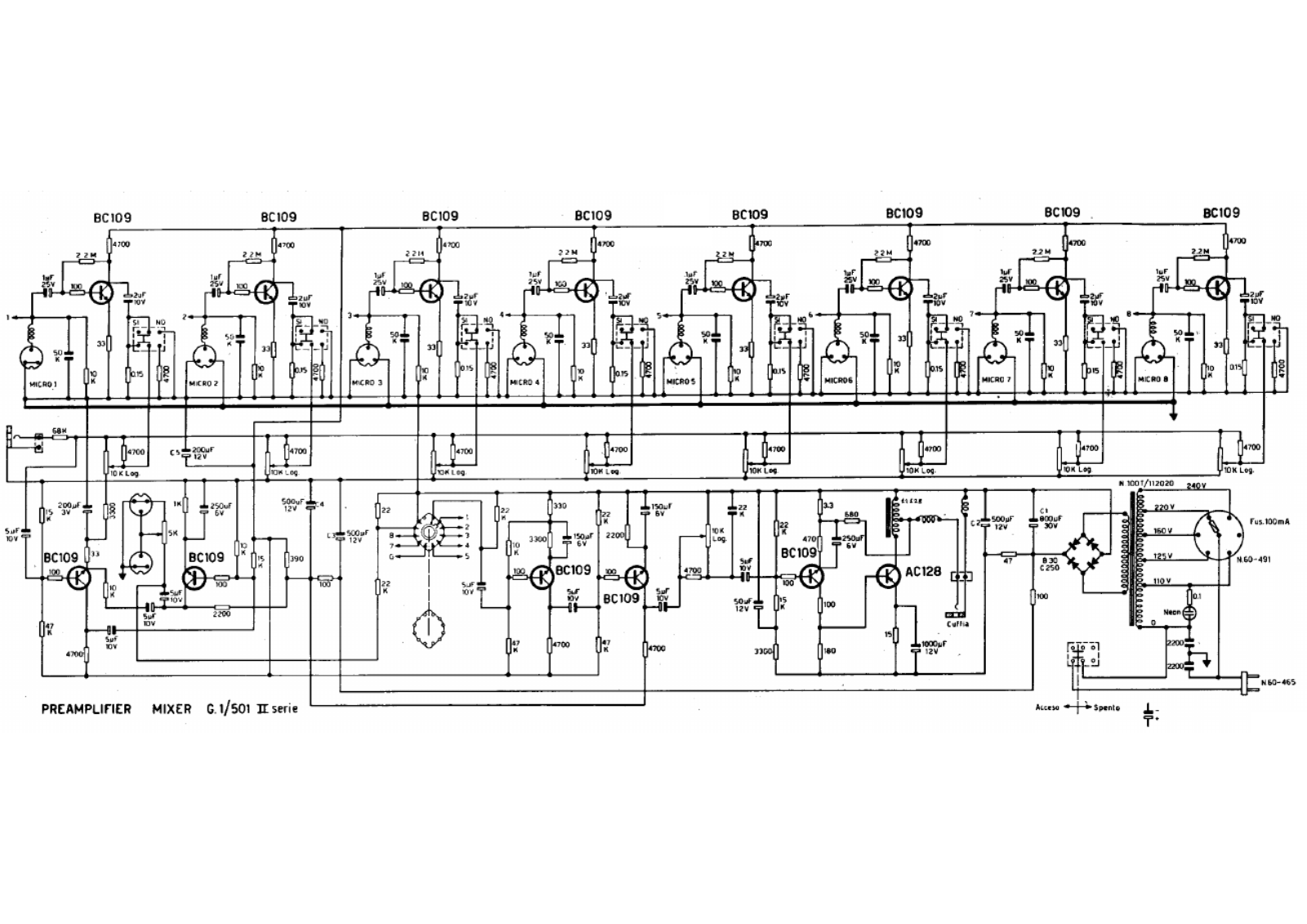 Geloso g1 501 ii  pre schematic