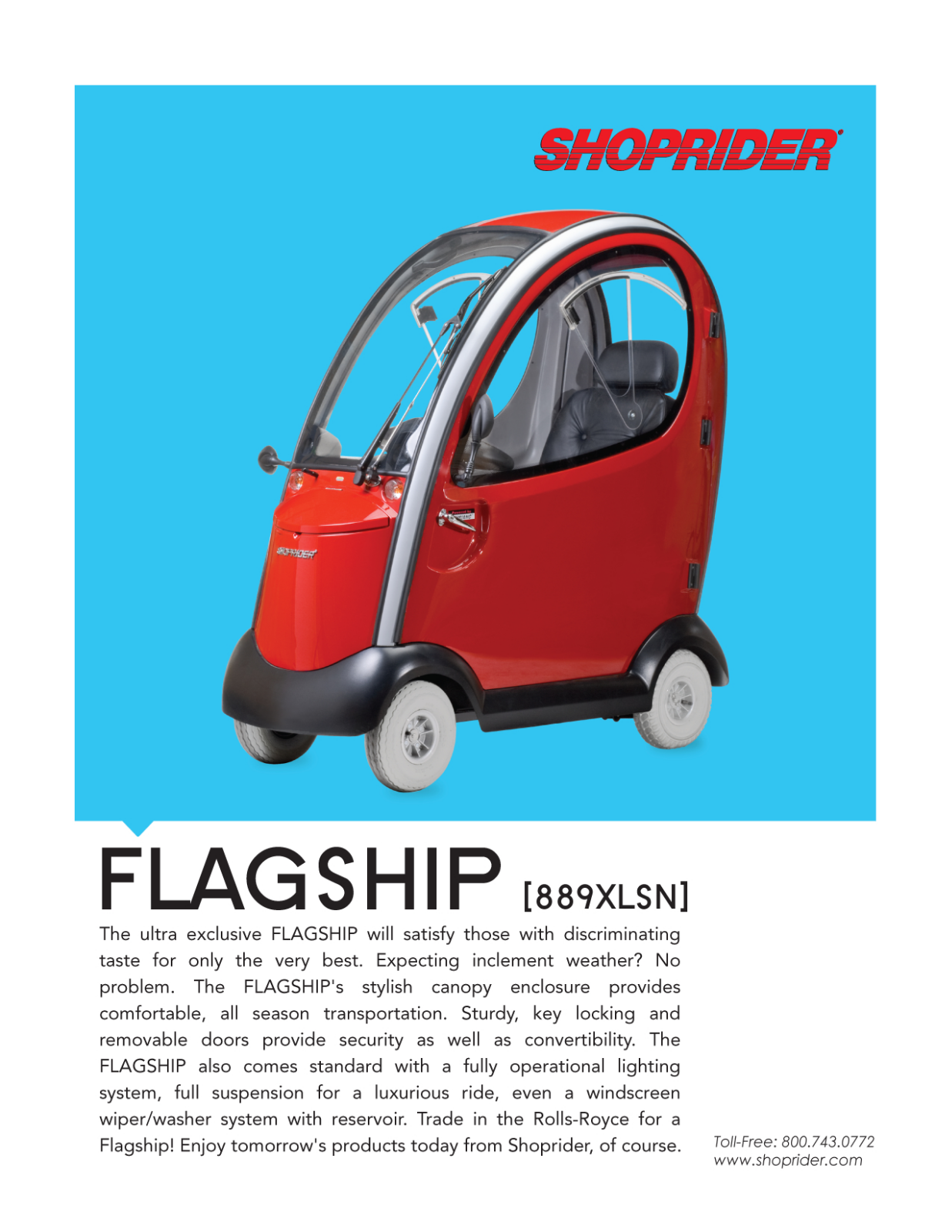 Shoprider FLAGSHIP DATASHEET