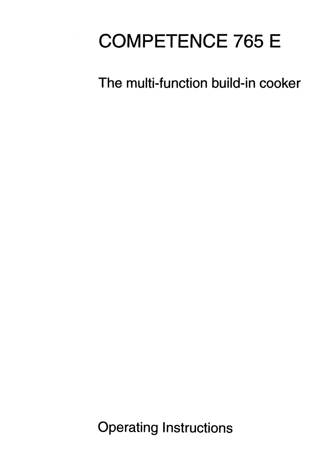 AEG-Electrolux 765E User Manual