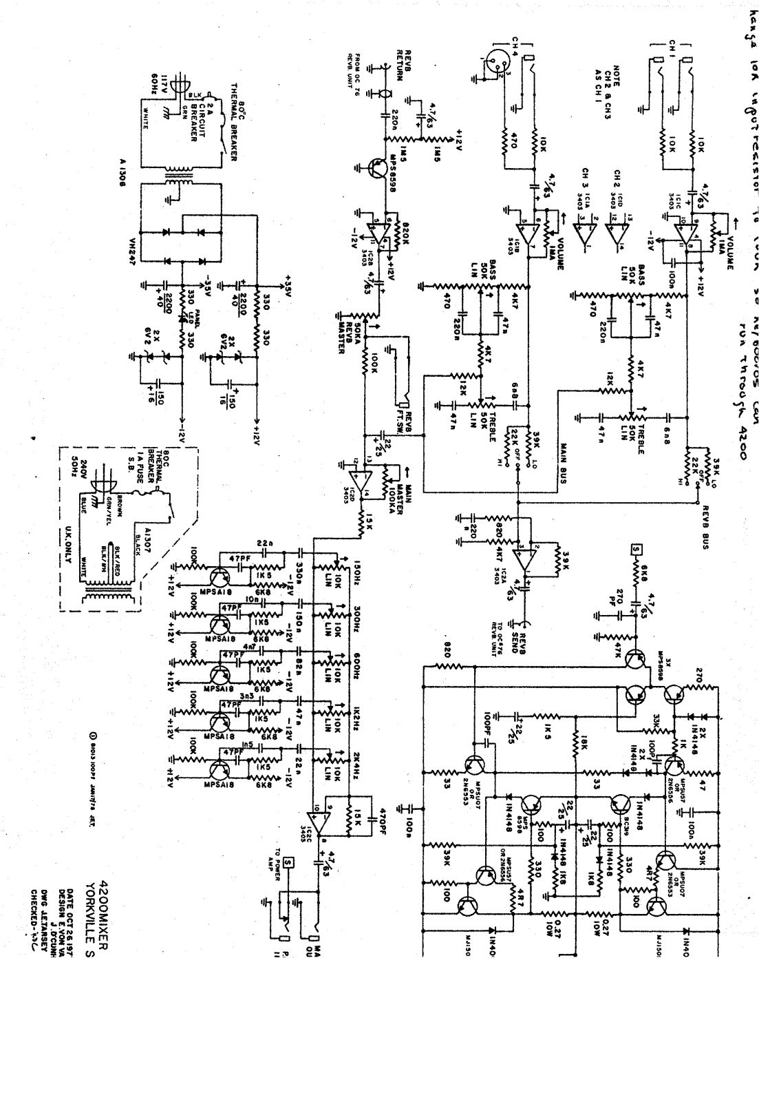 Yorkville mx4200 schematic