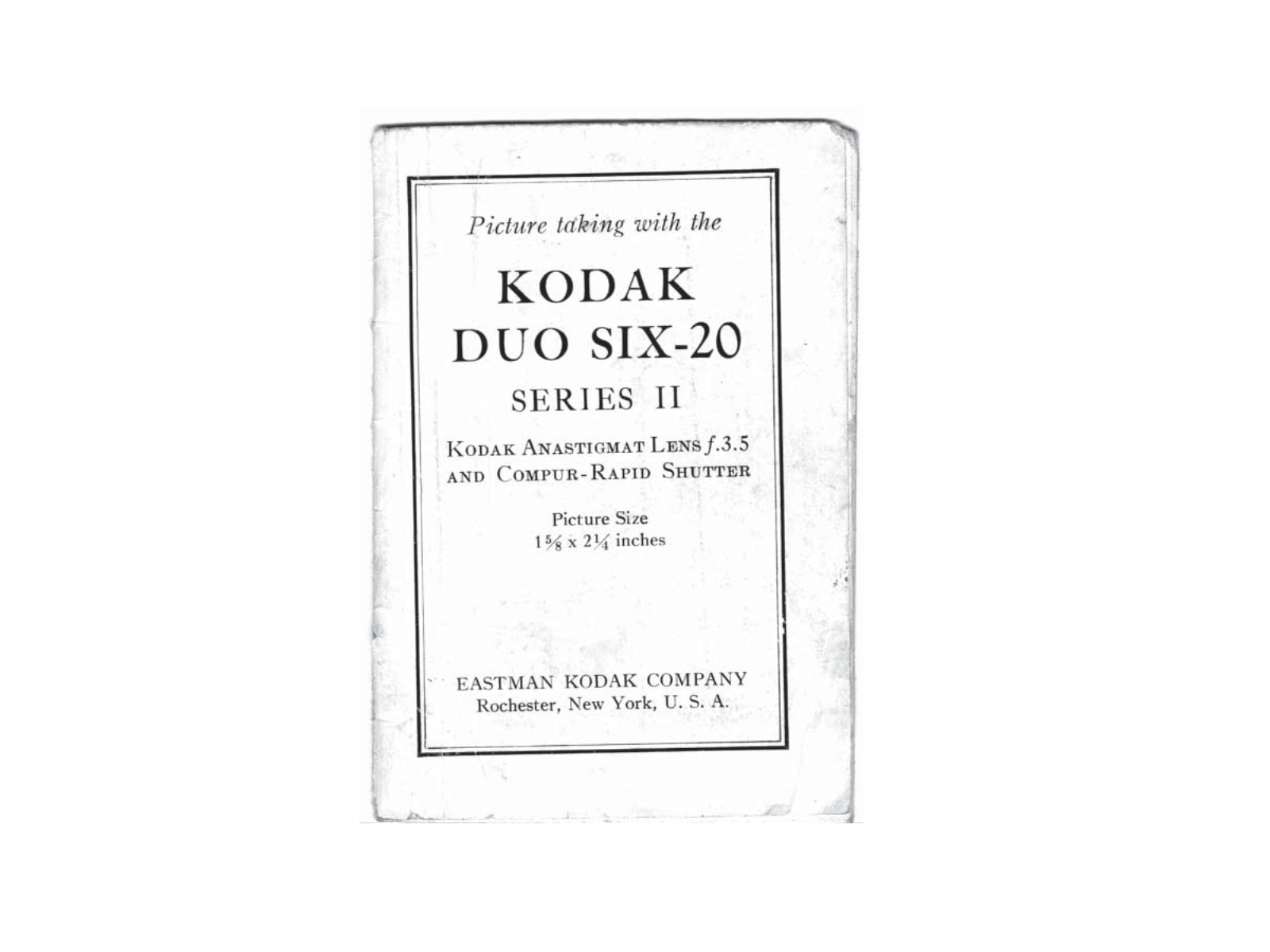 Kodak Duo Six-20 User's Guide