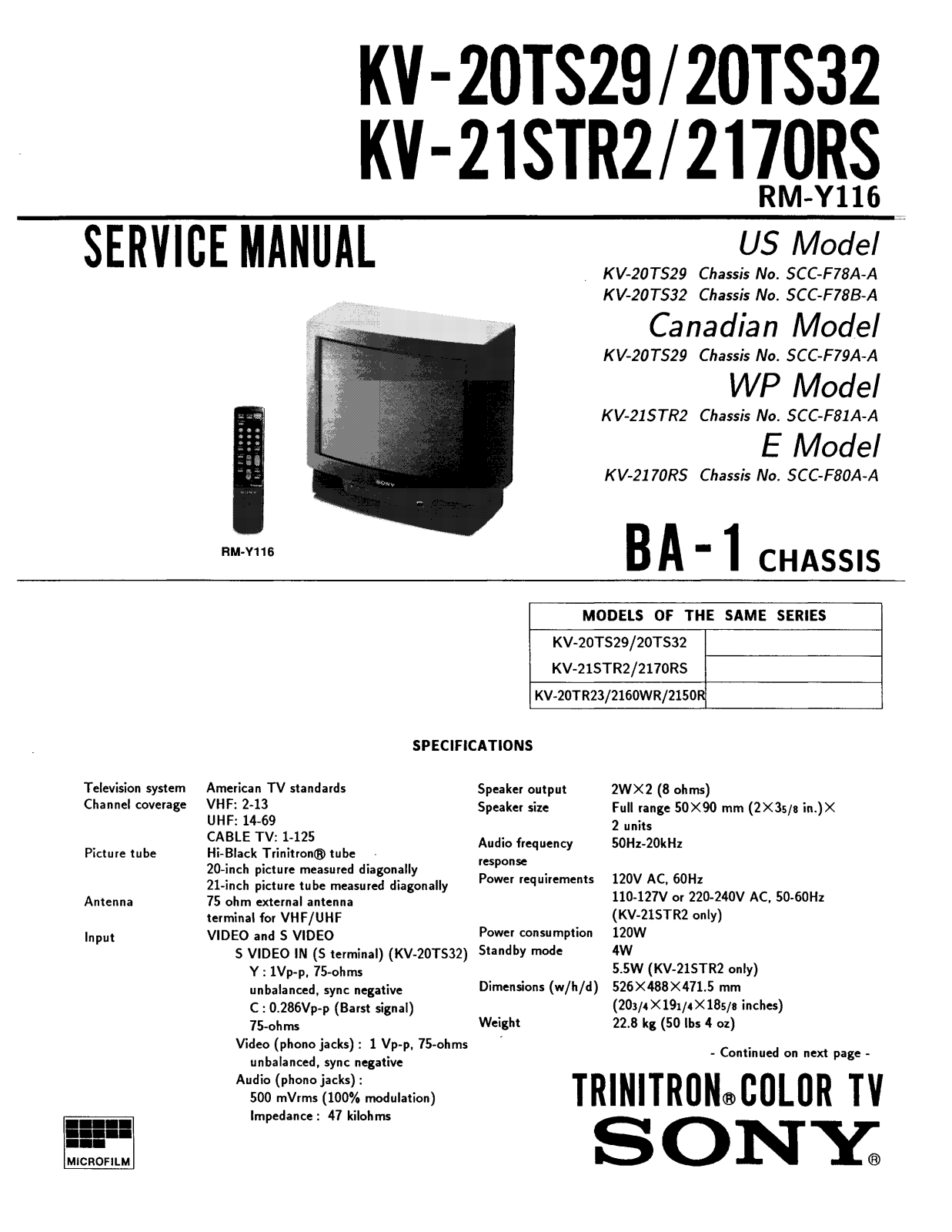 Sony kv20ts29 schematic