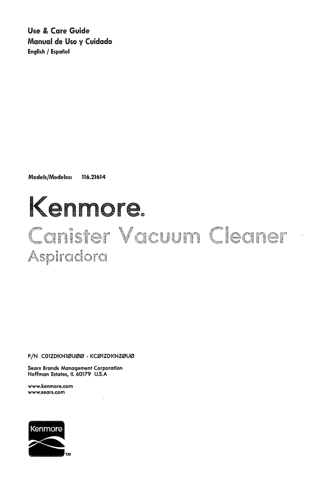 Kenmore 11621614010 Owner’s Manual