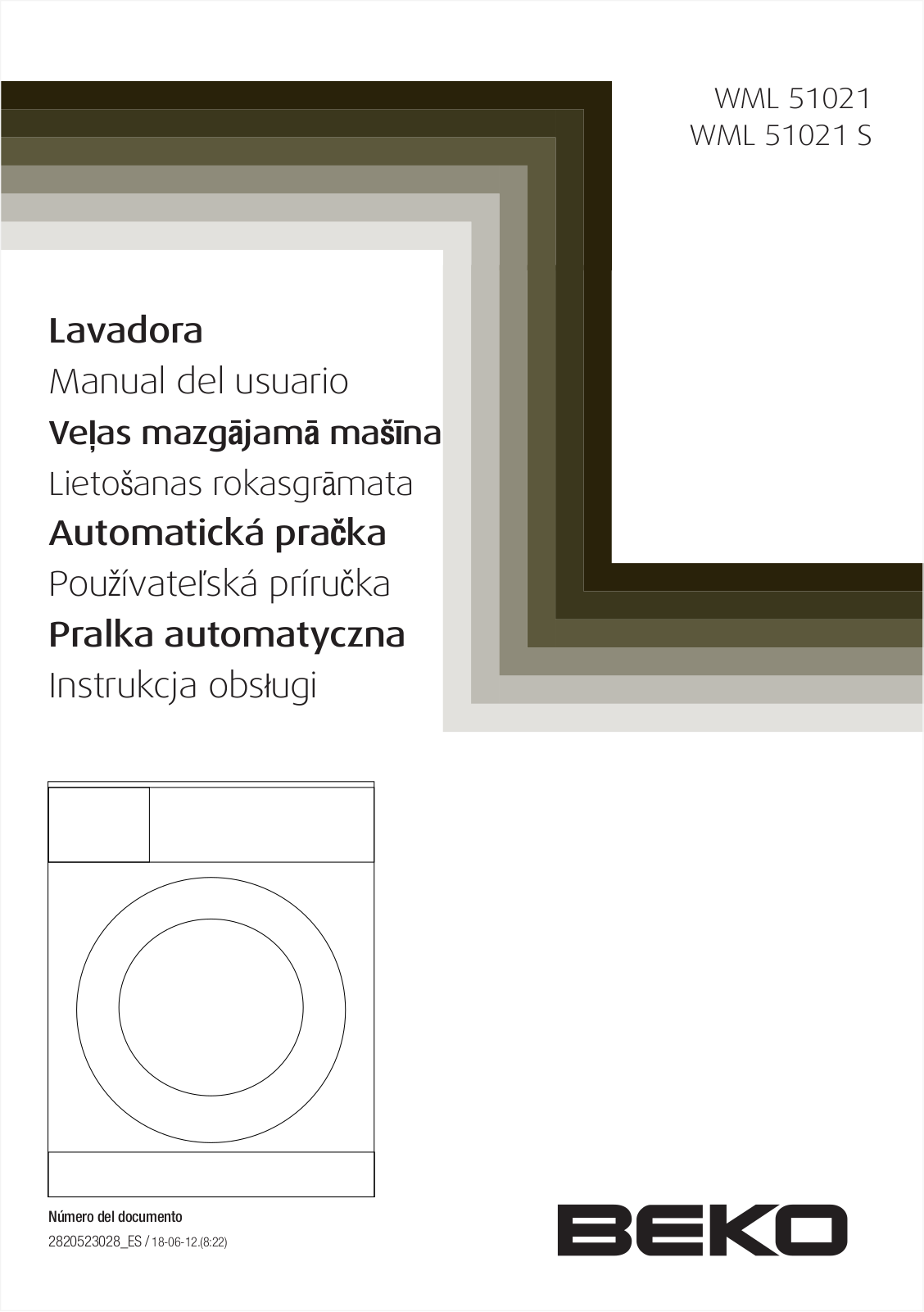 Beko WML 51021 S User Manual