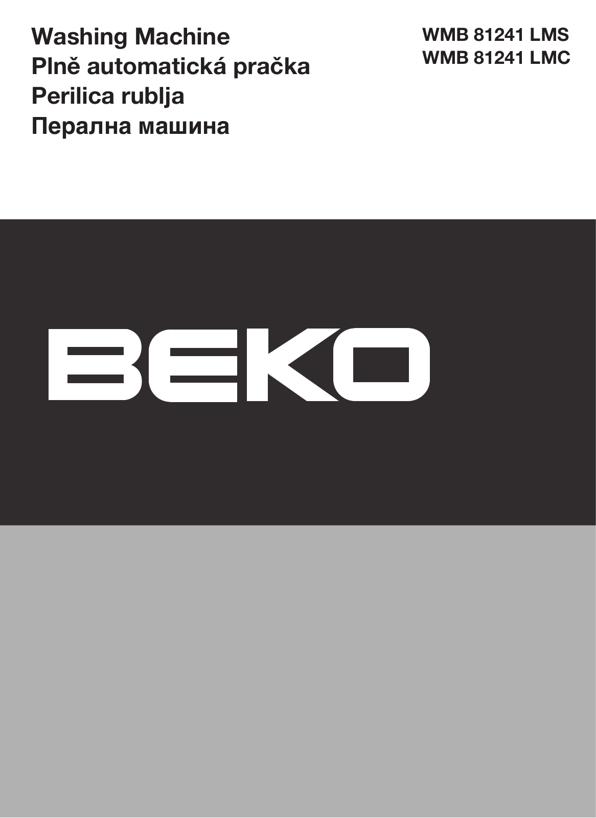 Beko WMB 81241 LMS, WMB 81241 LMC User manual