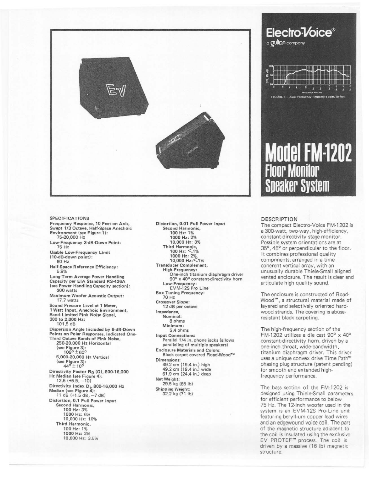 Electro-Voice FM-1202 User Manual