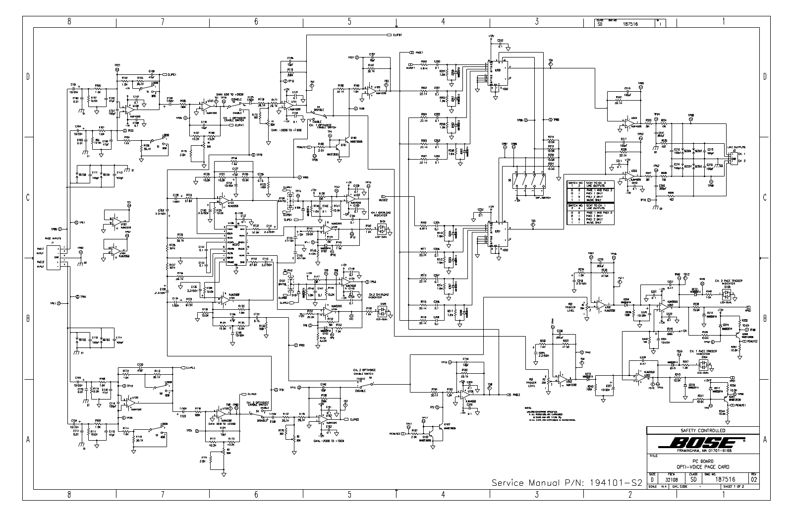 BOSE SD187516 2 1 Schematic