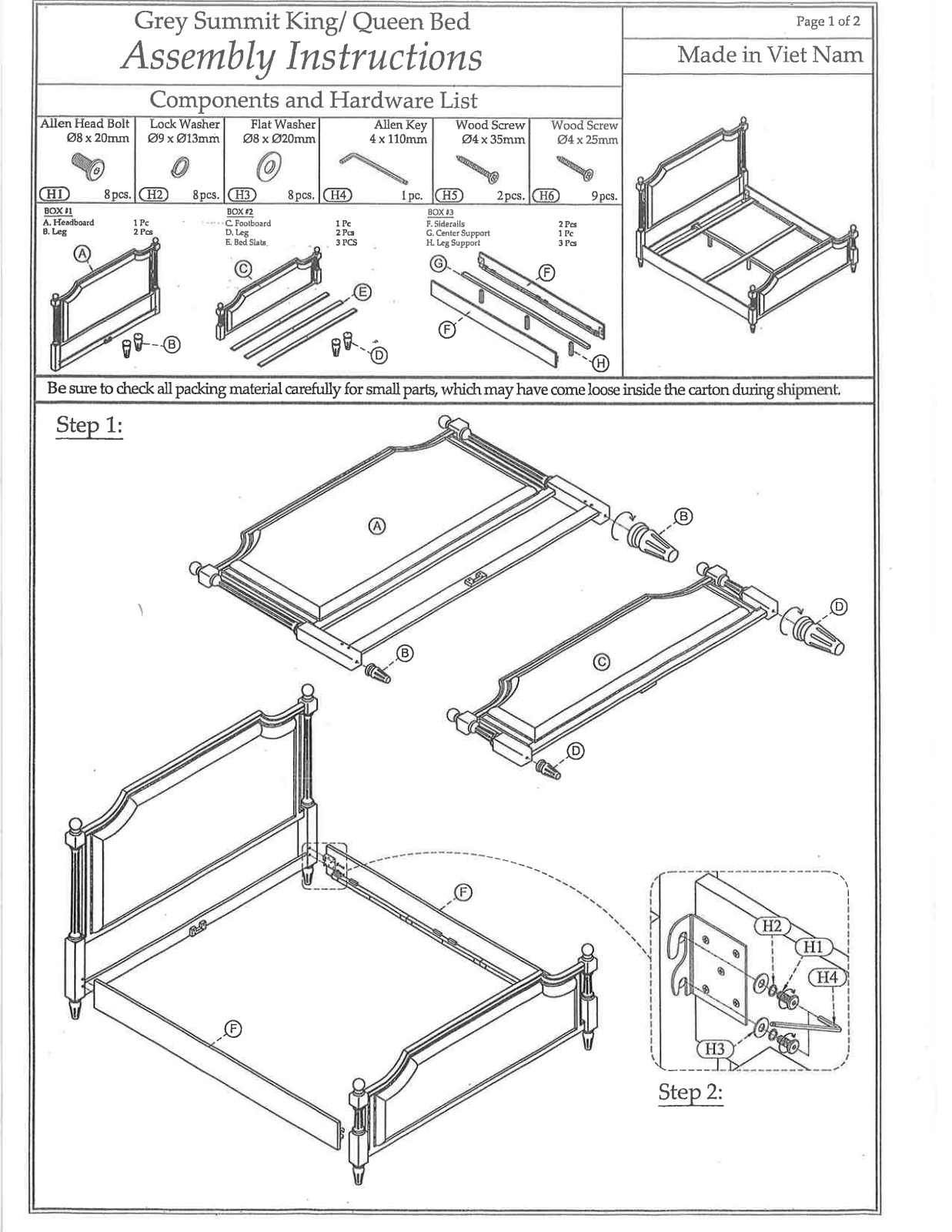 Sunset Trading CF42210789QB Assembly Guide