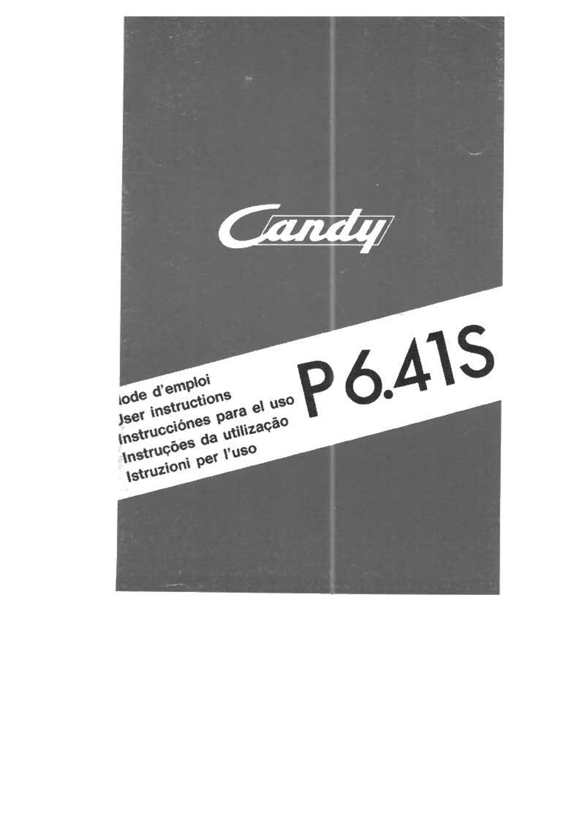 Candy P 6.41S User Manual